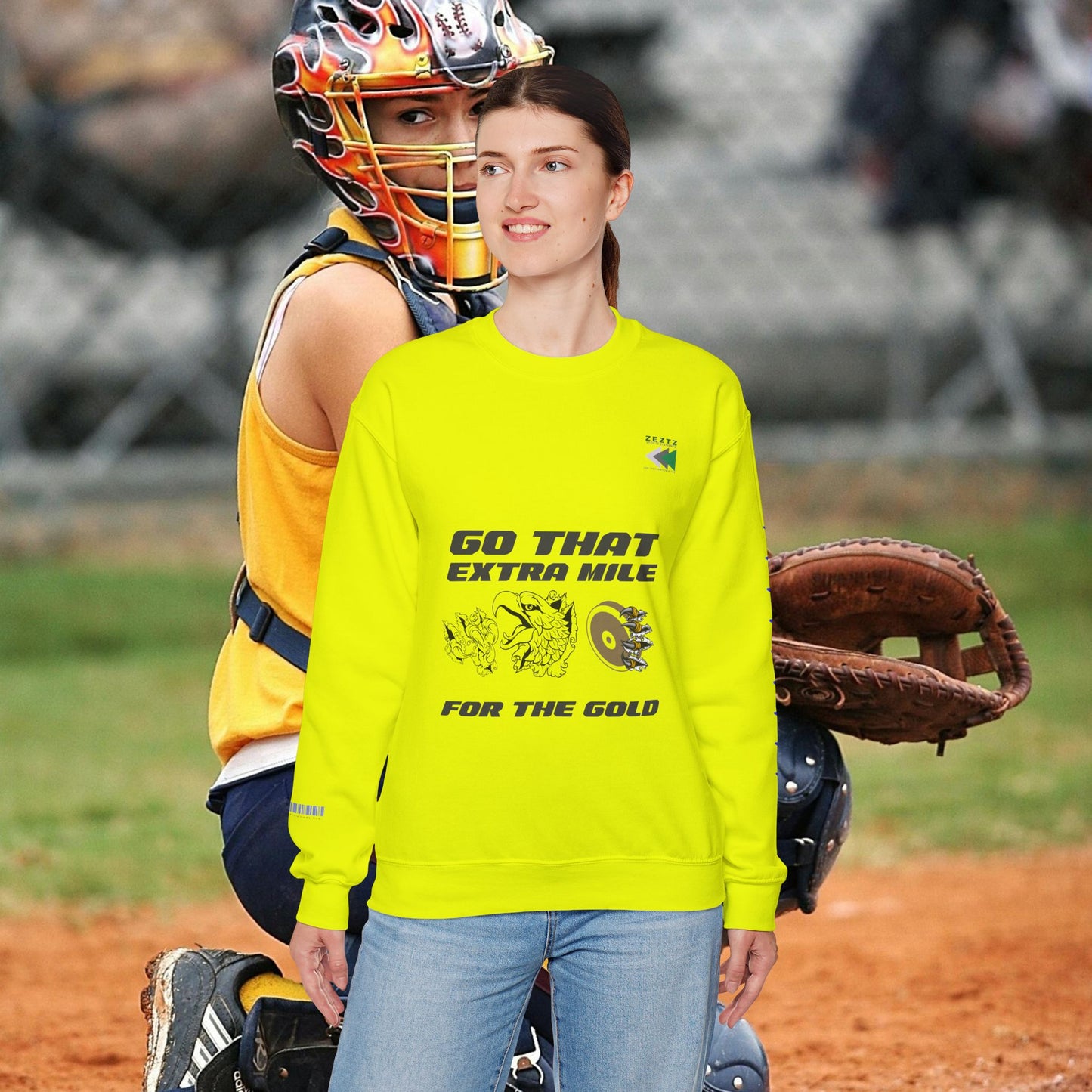 Unisex Heavy Blend™ Crewneck Sweatshirt_ N2 Sports Series UHBCSS PT2WW005_ Limited Edition ‘Zeztz’ Brand Sports Elements by WesternWaves: