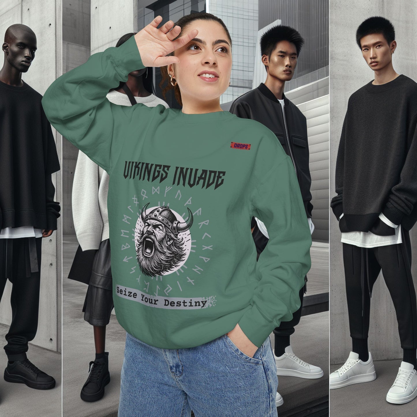 Unisex Garment-dyed Sweatshirt_ Series UWD 063_ Limited Edition Cozy Apparel for Adventurers by WesternWaves: