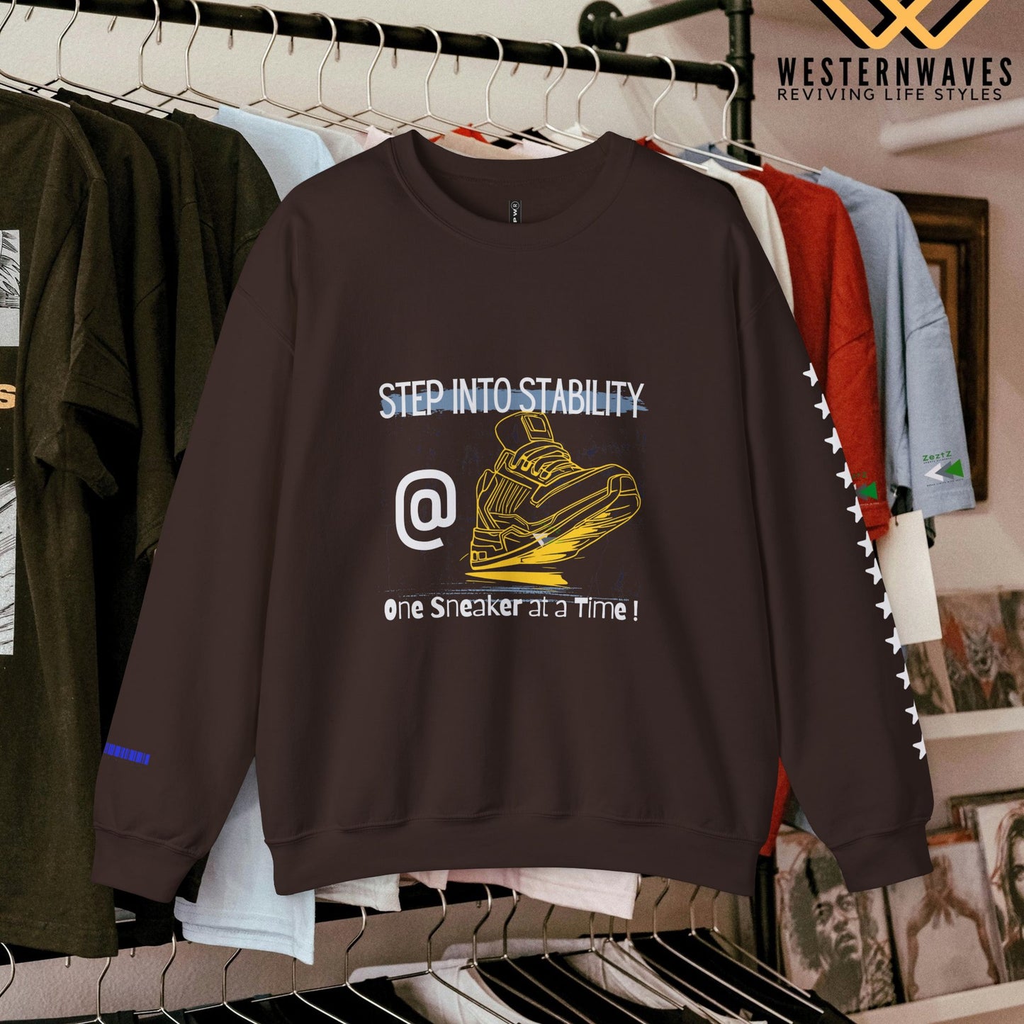 Unisex Heavy Blend™ Crewneck Sweatshirt_ N3+ Series UHBCSS PT2WW033_ Limited Edition Pure Luxury By WesternWaves: