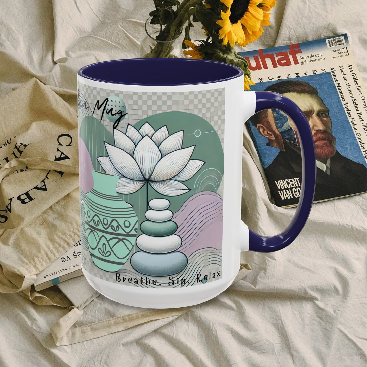 Accent Coffee Mug (11, 15oz) _ N3+ Series ACMUG PT2WW006_ Limited Edition Blend Style & Functionality by WesternWaves: