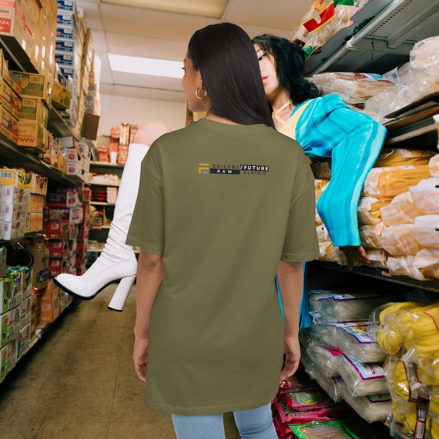 Unisex Heavy Oversize Tee_ Series N8 USHOSTEE PT2WW001_ Limited Edition Retro Casual Streetwear by WesternWaves: