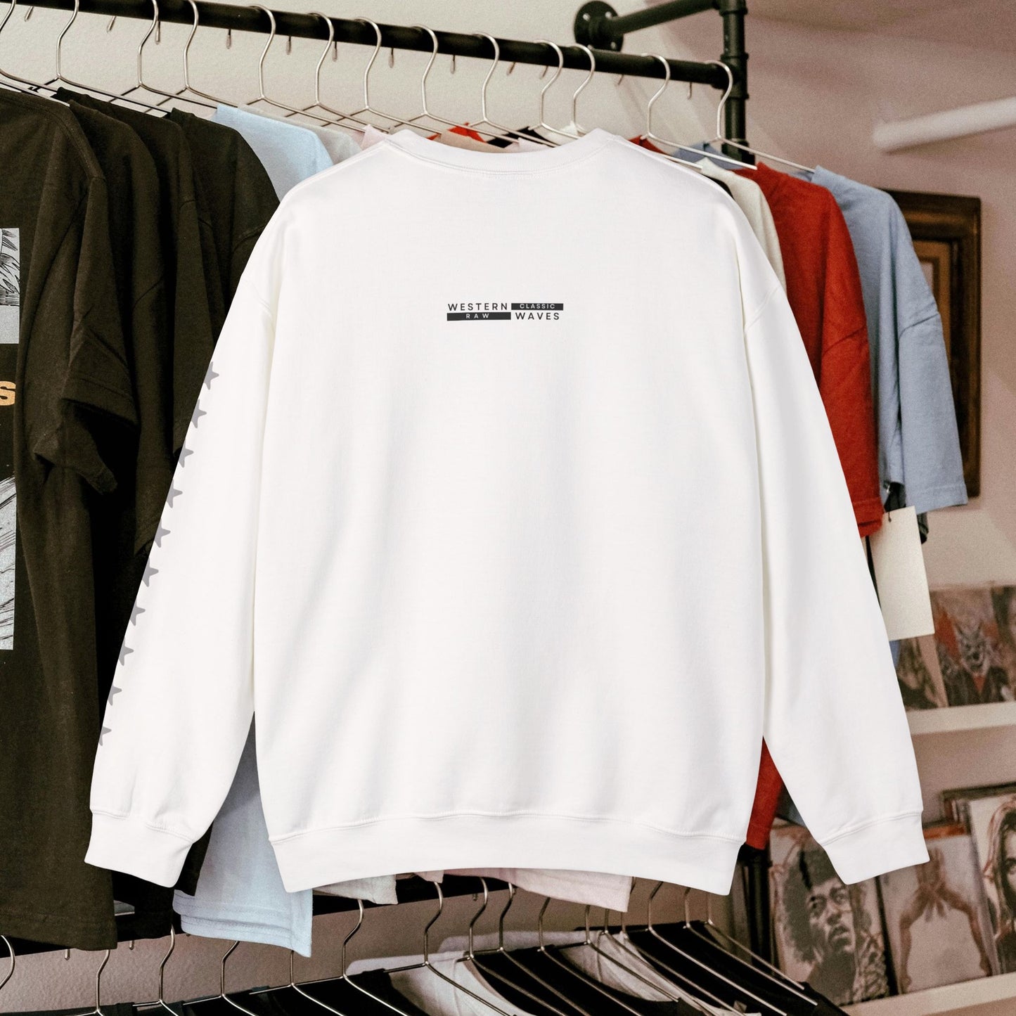 Unisex Heavy Blend™ Crewneck Sweatshirt_ N2 Series UHBCSS PT2WW007_ Limited Edition Pure Luxury By WesternWaves: