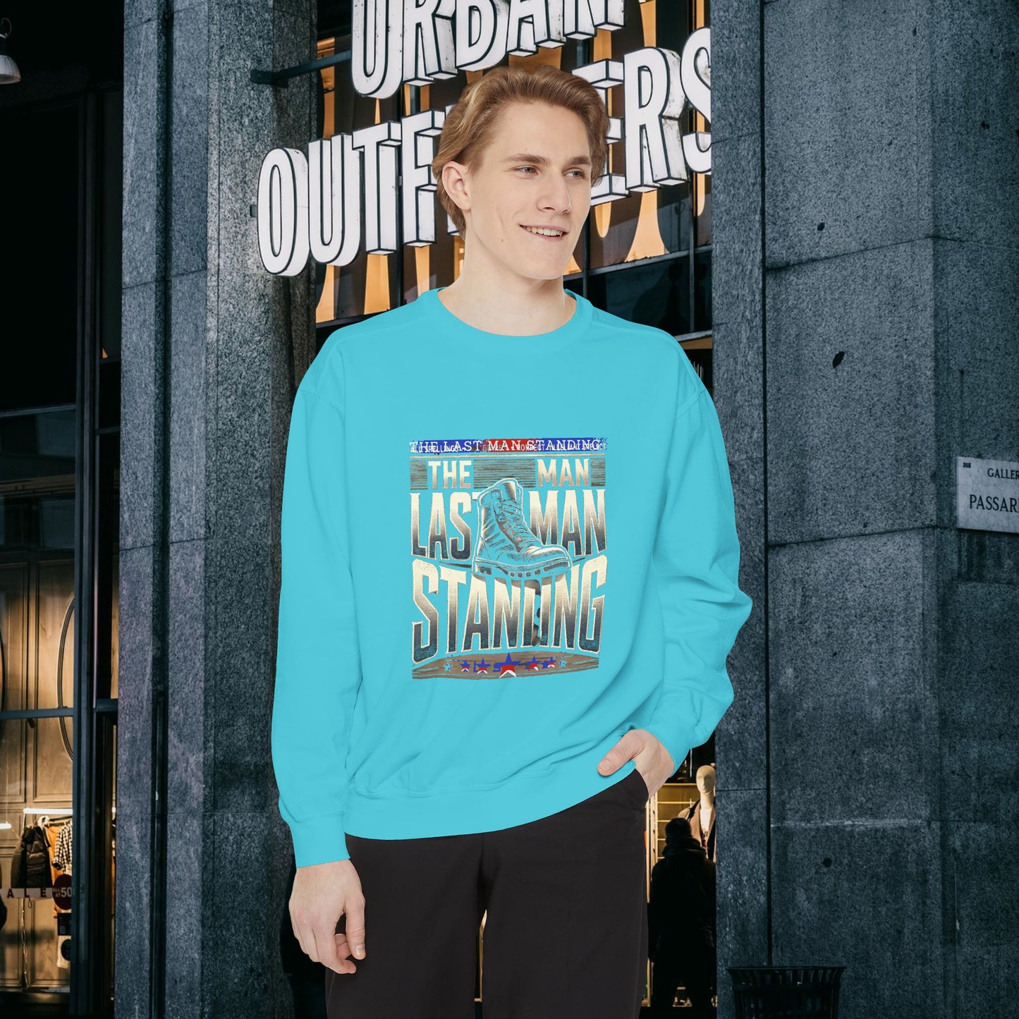 Unisex Garment-Dyed Sweatshirt _ N3+ Series GDSS PT2WW001_ Limited Edition of Both Fashion & Comfortby WesternWaves: