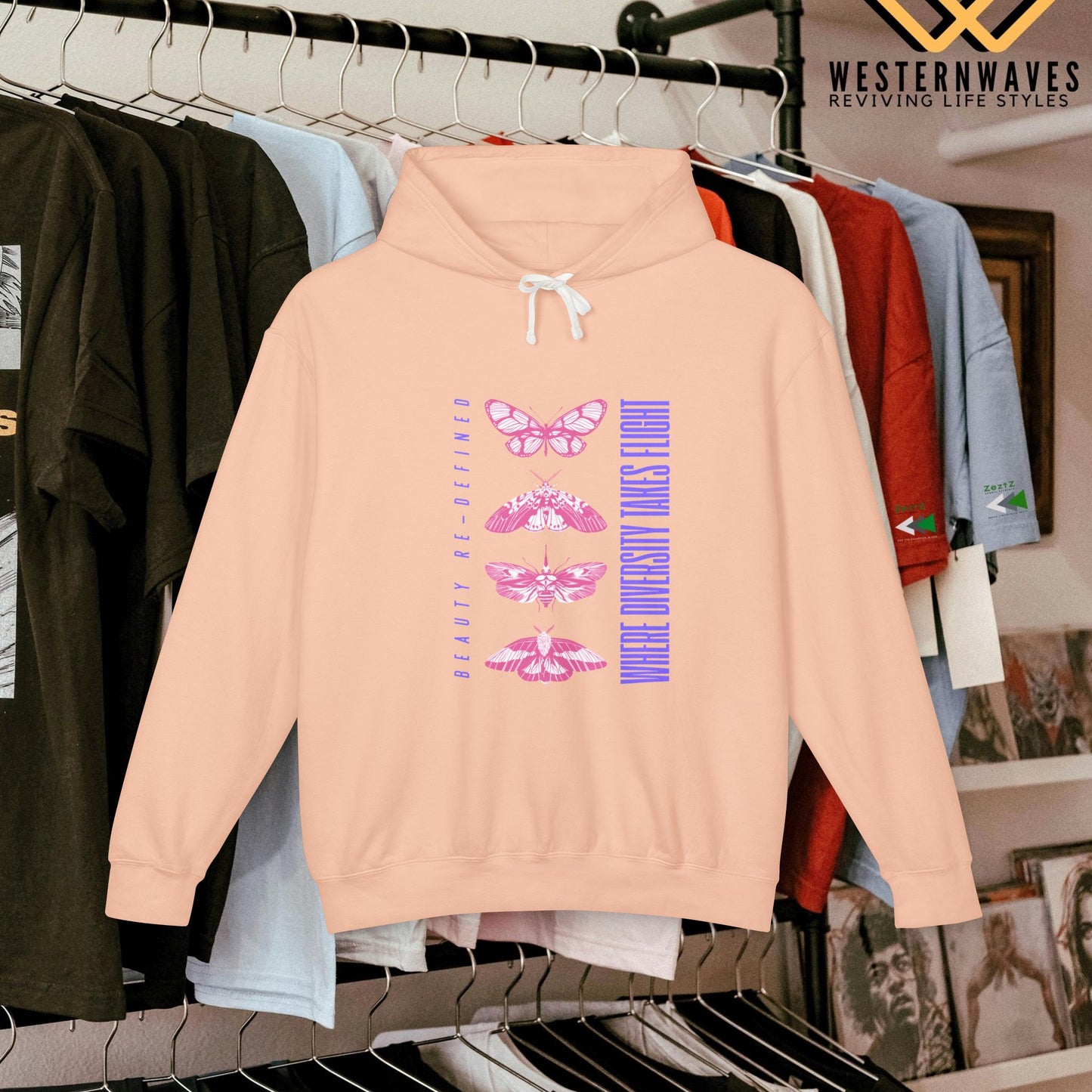 Unisex Lightweight Hooded Sweatshirt – N3+ Series USLWHSS PT2WW012_ Limited Edition Crafted Comfort by WesternWaves: