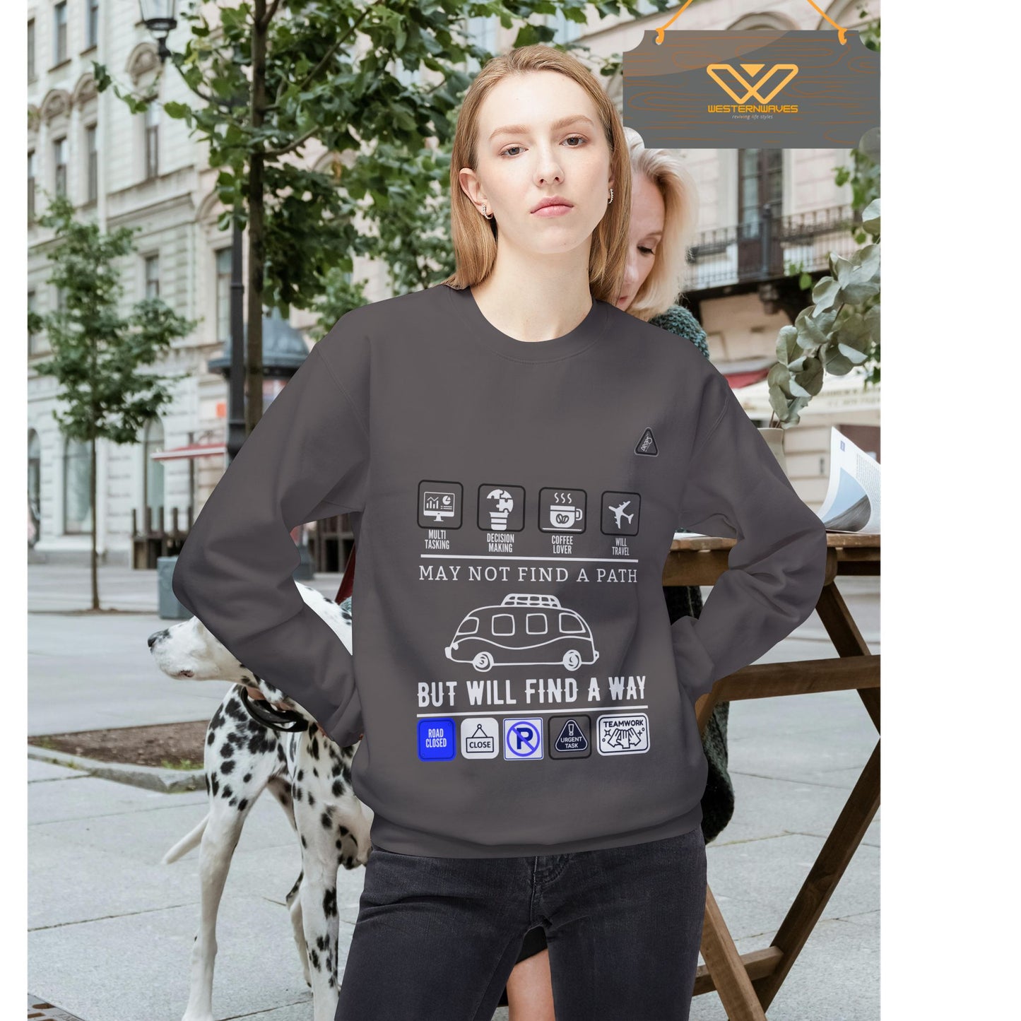 Inspirational Travel Crewneck Sweatshirt - 'May Not Find a Path, But Will Find a Way'_ 02 May 2025_ 001