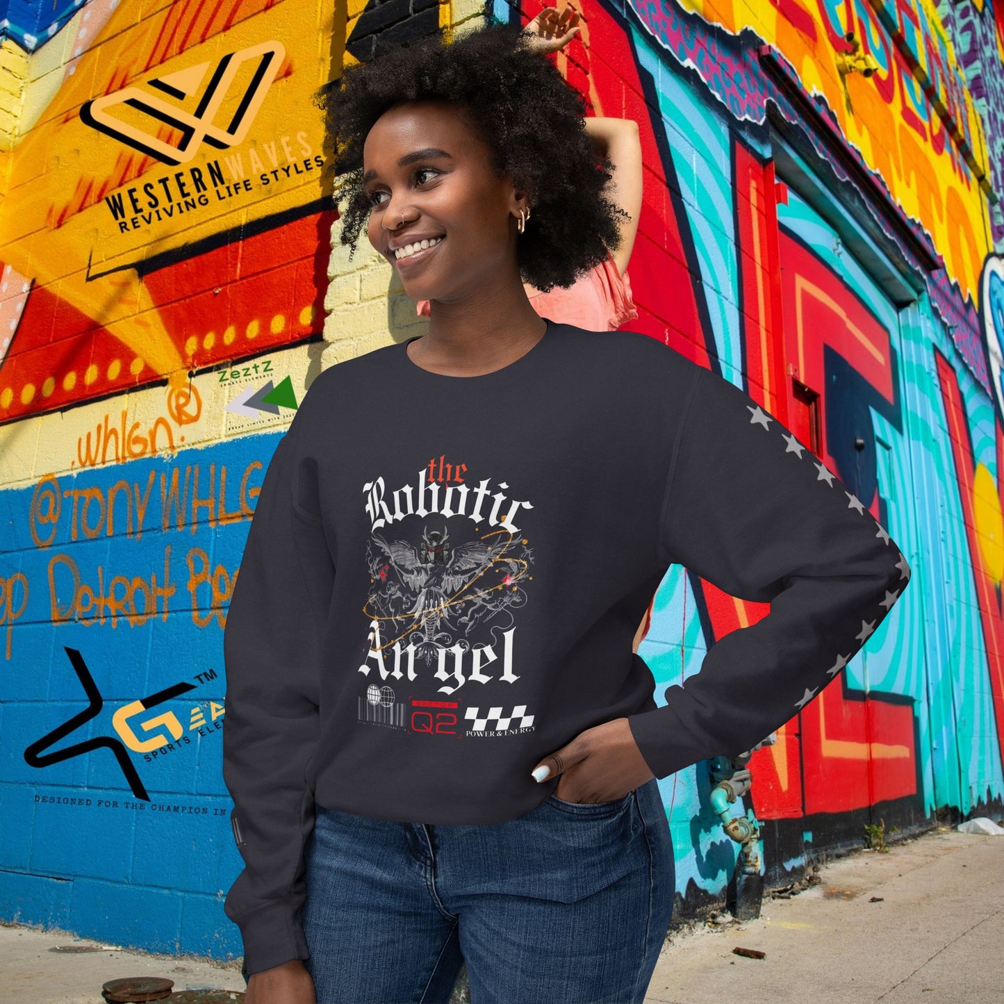 Unisex Lightweight Crewneck Sweatshirt_ N3+ Series ULWCSS PT2WW012_ Limited Edition Unparalleled Quality by WesternWaves: