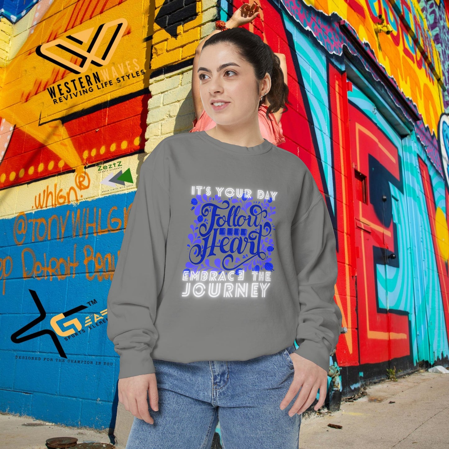 Unisex Garment-Dyed Sweatshirt_ N3+ Series UGDSS PT2WW002_ Limited Edition by WesternWaves_