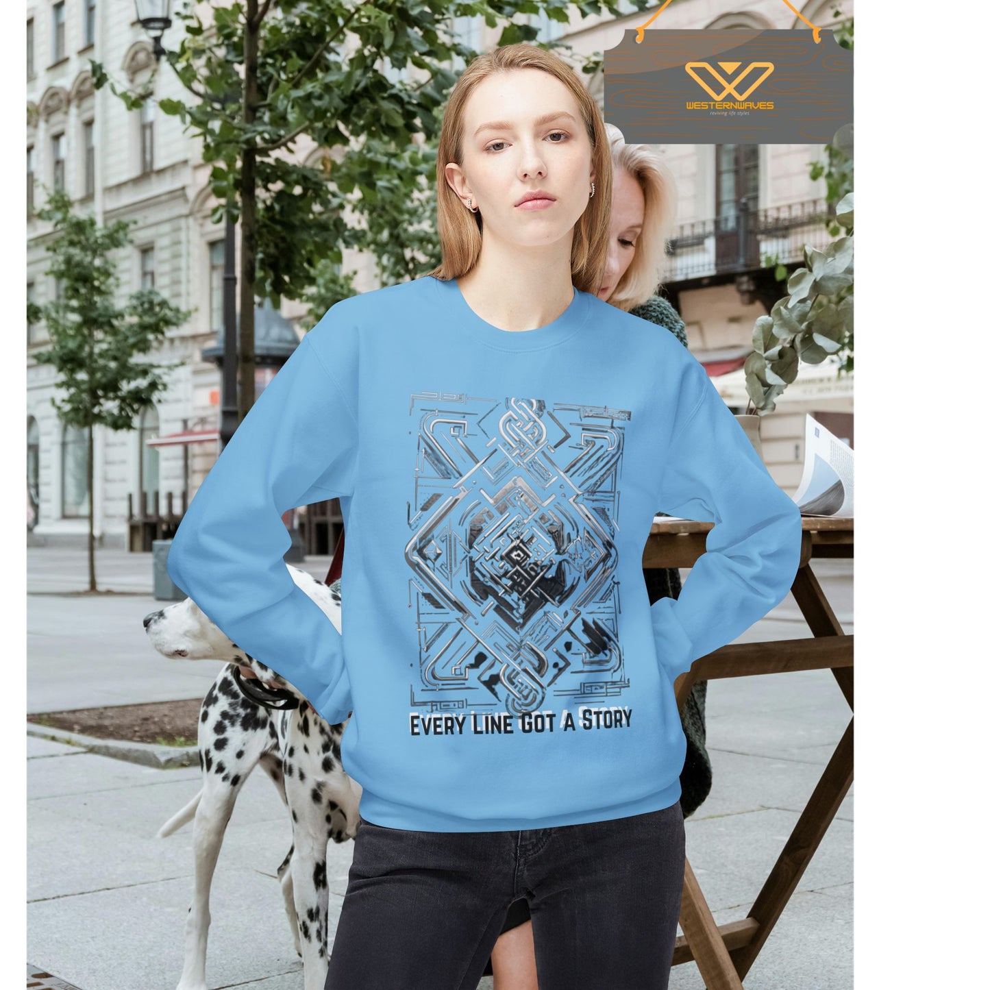 Every Line Got A Story Sweatshirt | Unisex Fleece Crewneck, Cozy Pullover, Artistic Gift, Casual Layer, Everyday Wear