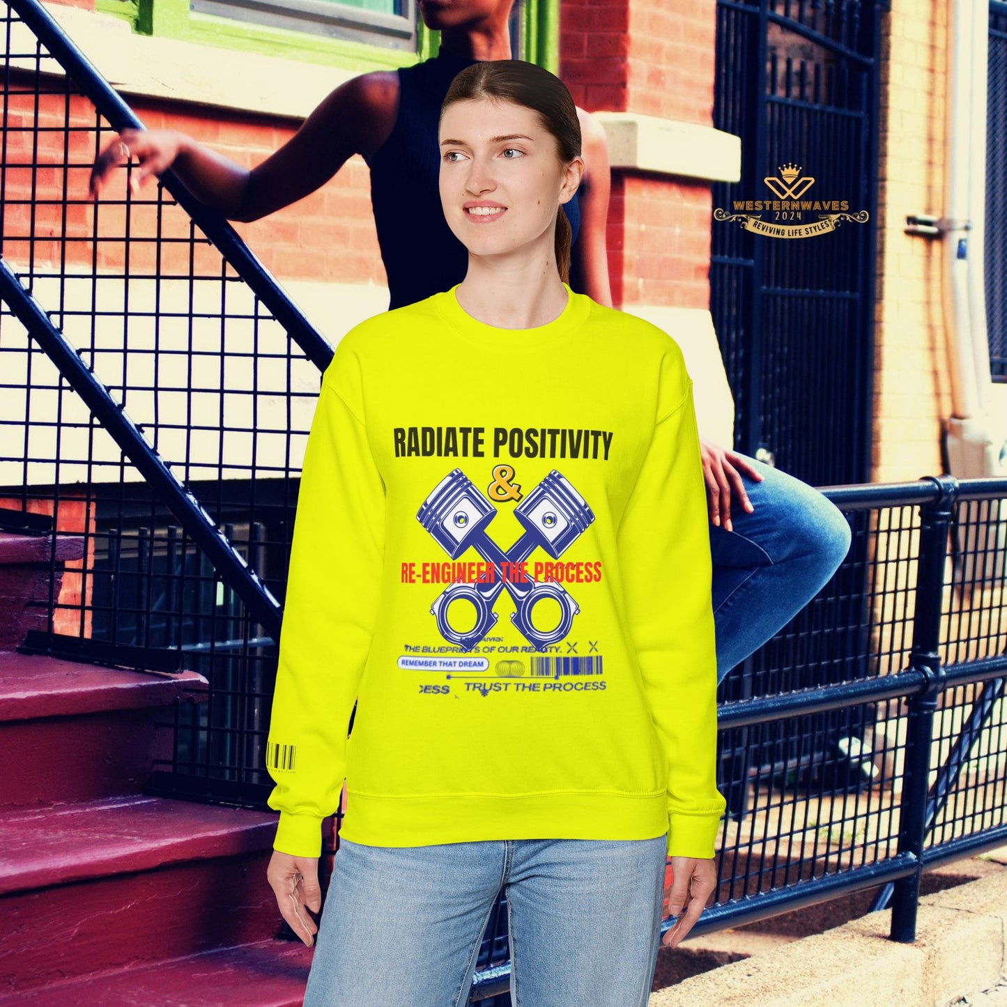 Unisex Heavy Blend™ Crewneck Sweatshirt_ N2+ Series UHBCSS PT2WW003_ Limited Edition Pure Luxury by WesternWaves: