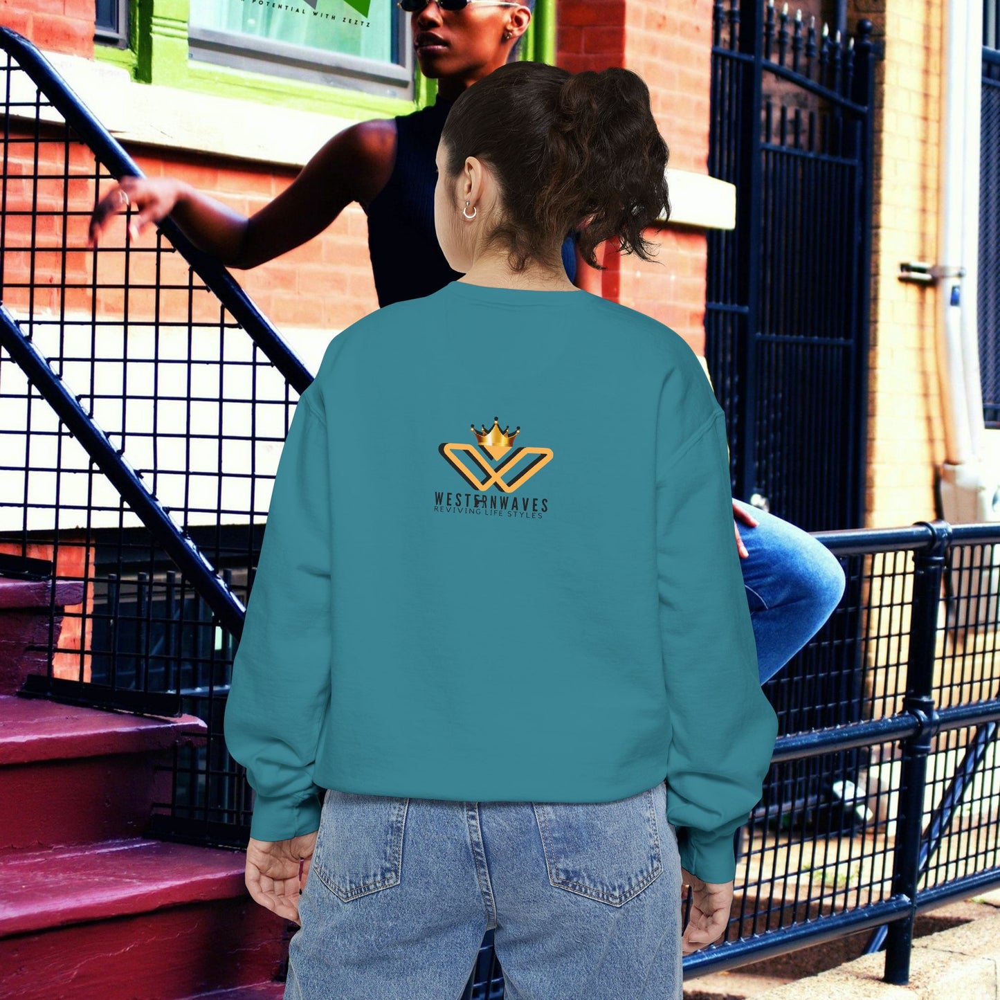 Unisex Garment-Dyed Sweatshirt_ N3+ Series UGDSS PT2WW004_ WesternWaves Limited Edition: