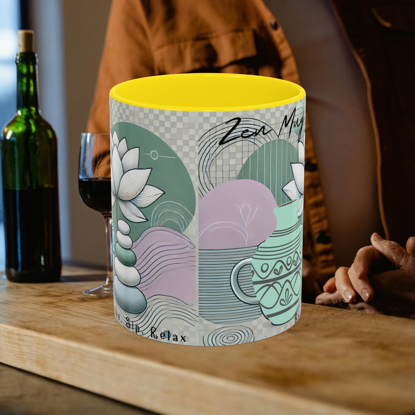 Accent Coffee Mug (11, 15oz) _ N3+ Series ACMUG PT2WW006_ Limited Edition Blend Style & Functionality by WesternWaves: