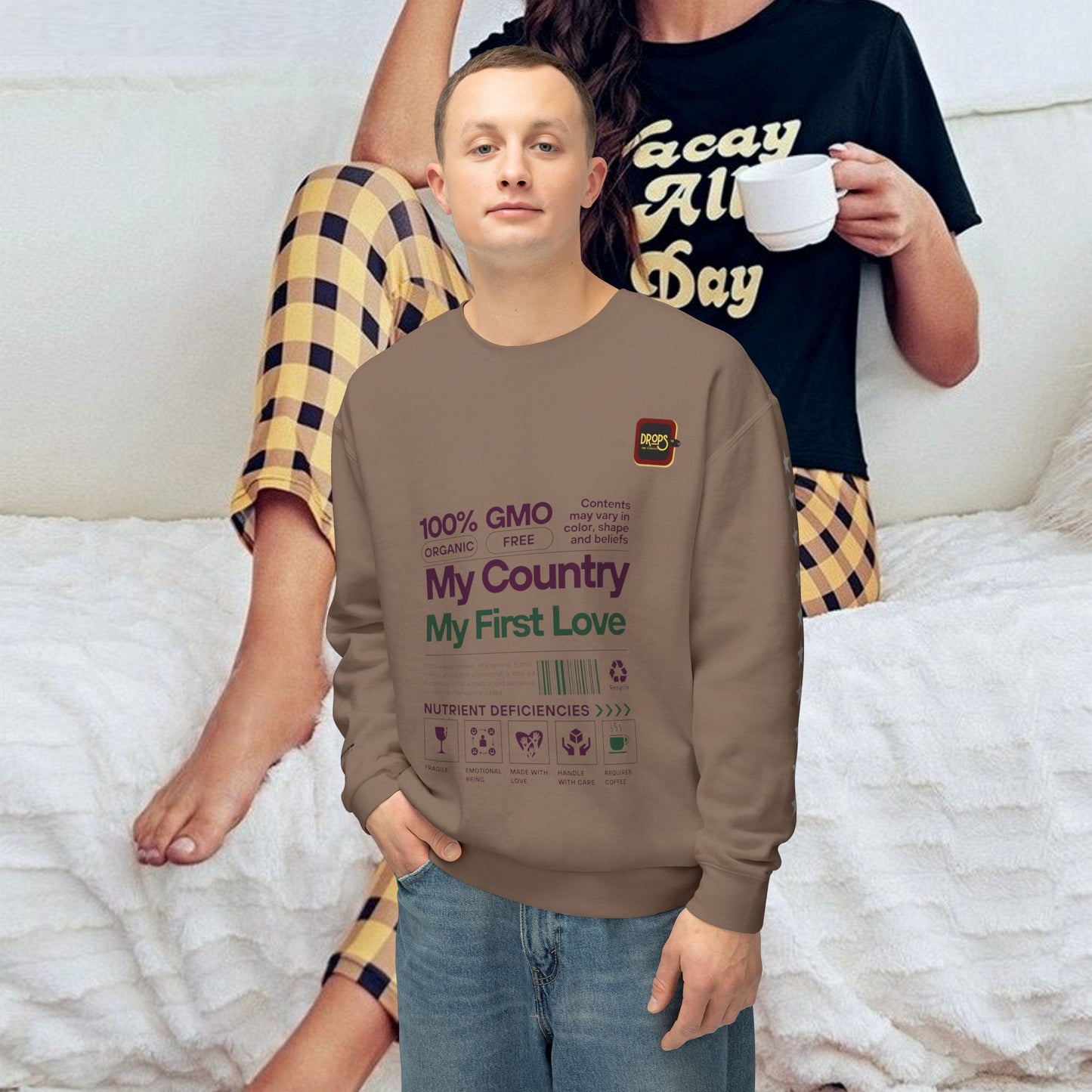 Unisex Lightweight Sweatshirt_ N7+ Series USLWSS PT2WW001_ Limited Edition by WesternWaves:
