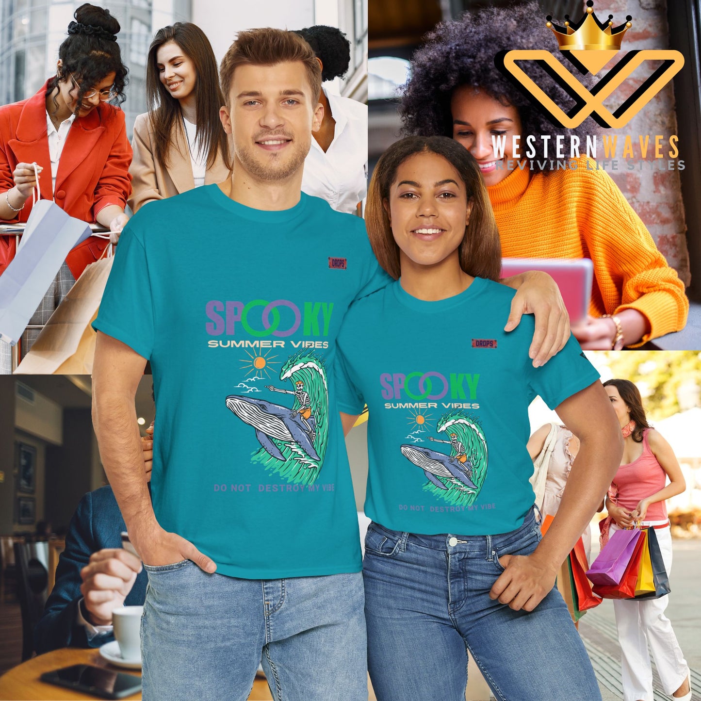 Unisex Heavy Cotton Tee_ Crafted from premium 100% cotton_ N2* Series UHCT PT2WV008_ Limited Edition Epitome of Comfort & Durability by WesternWaves:
