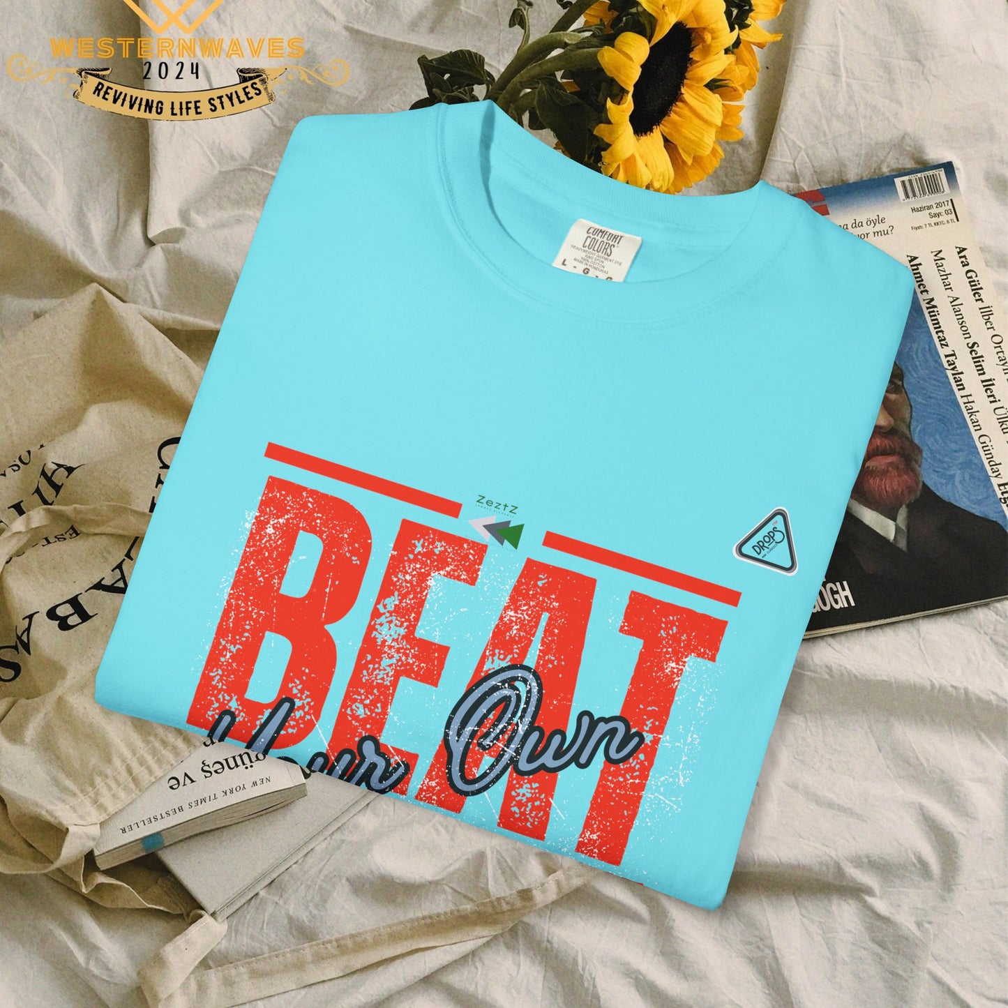Unisex Garment-Dyed T-shirt_ N2 Series USGDTS PT2WW002_ Comfort Colors 1717_ WesternWaves Limited Edition: