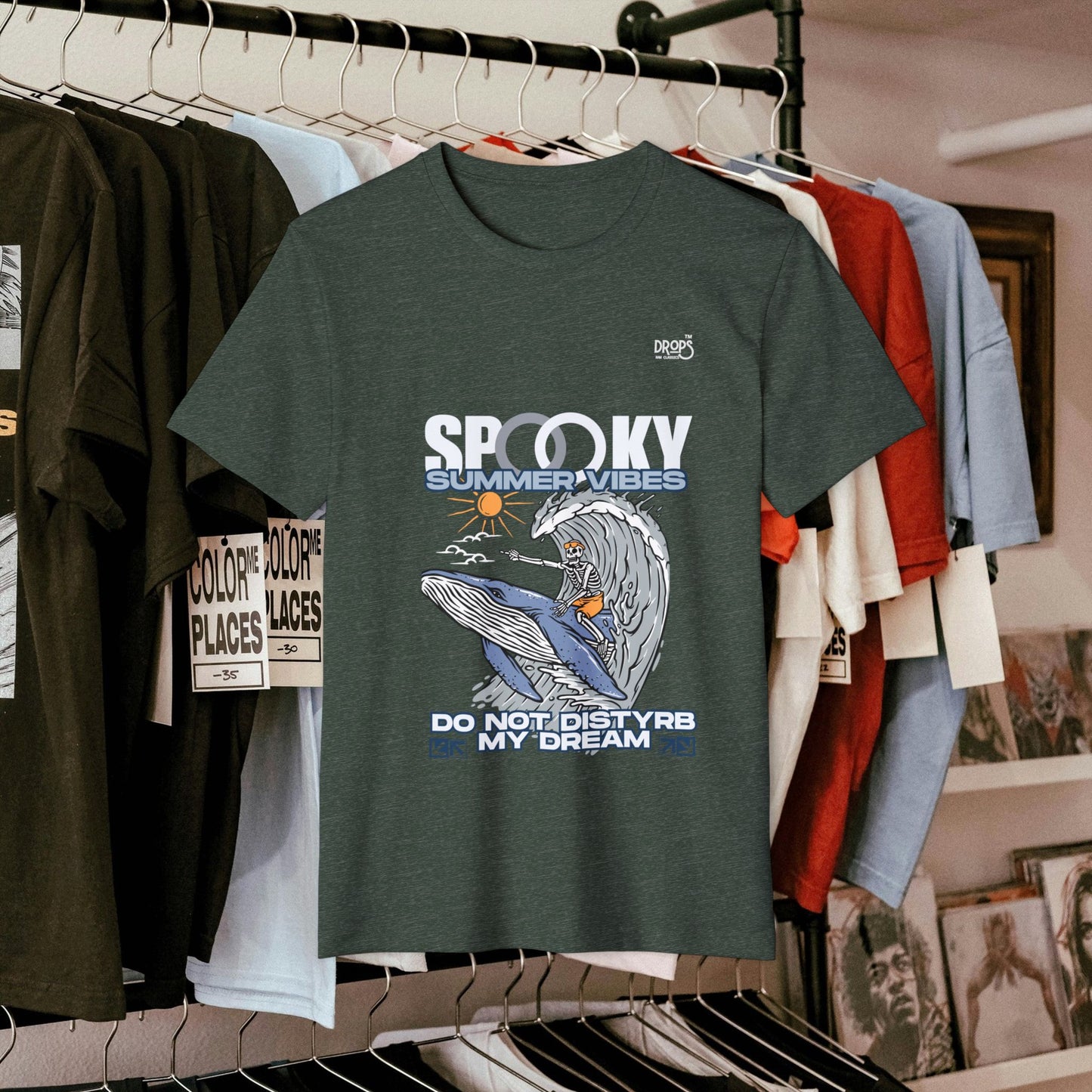 Spooky Summer Vibes Unisex Organic T-Shirt - Eco-Friendly Graphic Tee_ 09 May 2025_ 002
