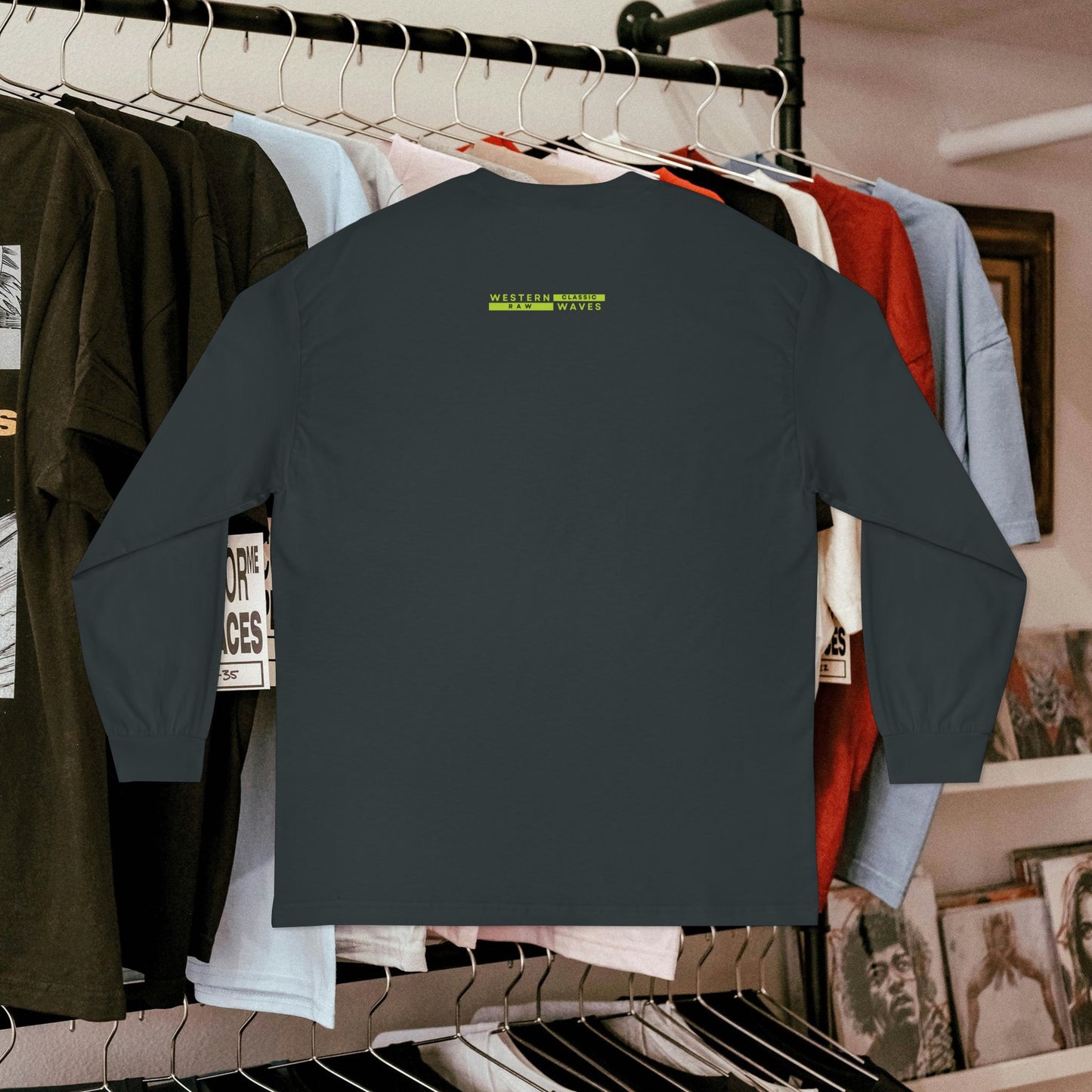 Unisex Classic Long Sleeve T-Shirt_ N6* Series USCLSTS PT2WW002_ Limited Edition Playful Design by WesternWaves:
