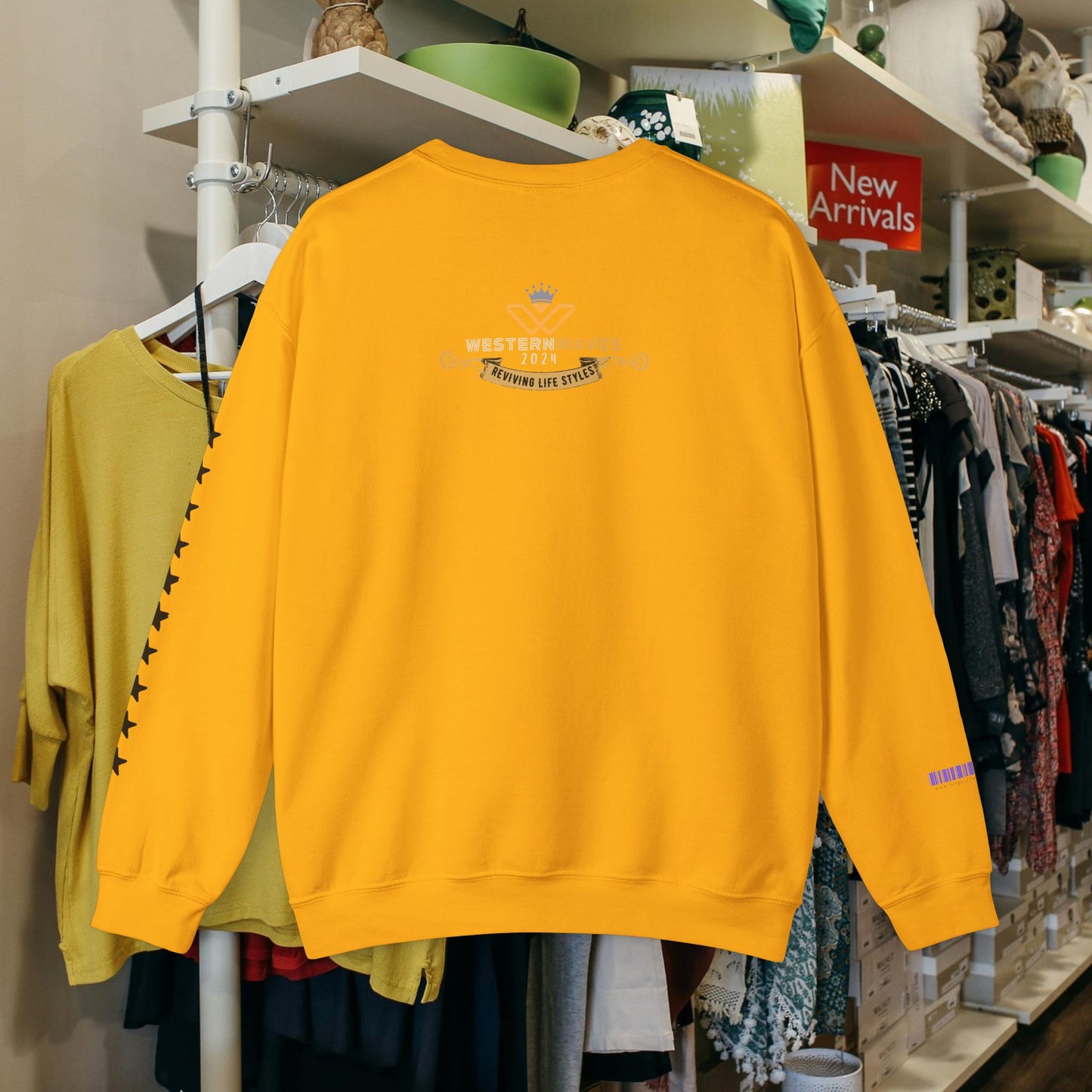 Unisex Heavy Blend™ Crewneck Sweatshirt_ N2+ Series UHBCSS PT2WW017_ Limited Edition Pure Luxury By WesternWaves: