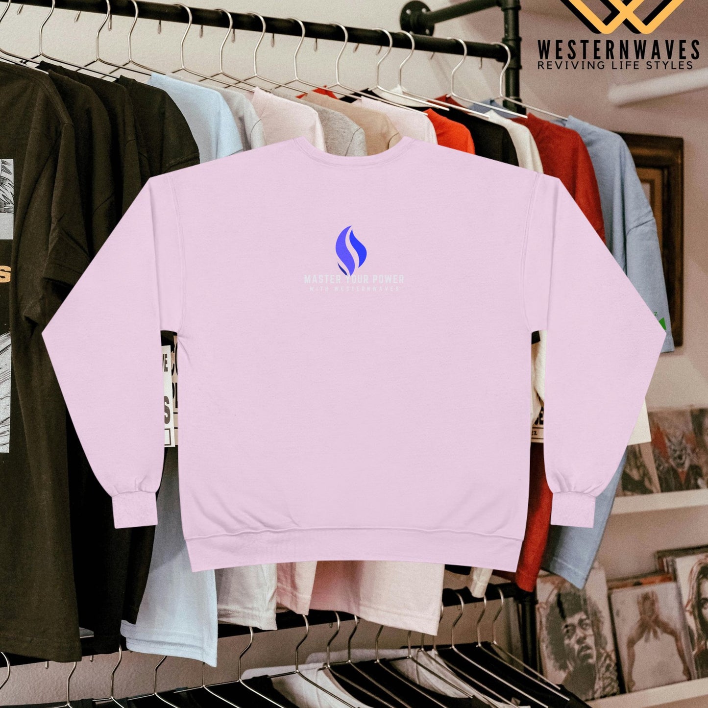 Unisex EcoSmart® Crewneck Sweatshirt_ N3+ Series USESCNSS PT2WW002_ Limited Edition Perfect Blend of Comfort, Style, & Sustainability by WesternWaves: