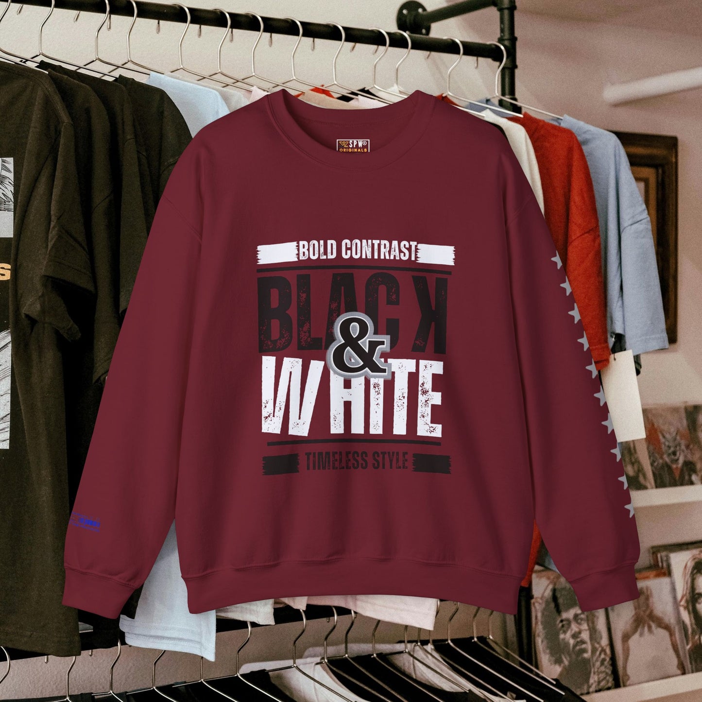 Unisex Heavy Blend™ Crewneck Sweatshirt_ N+ Series UHBCSS PT2WW028_ Limited Edition by WesternWaves:
