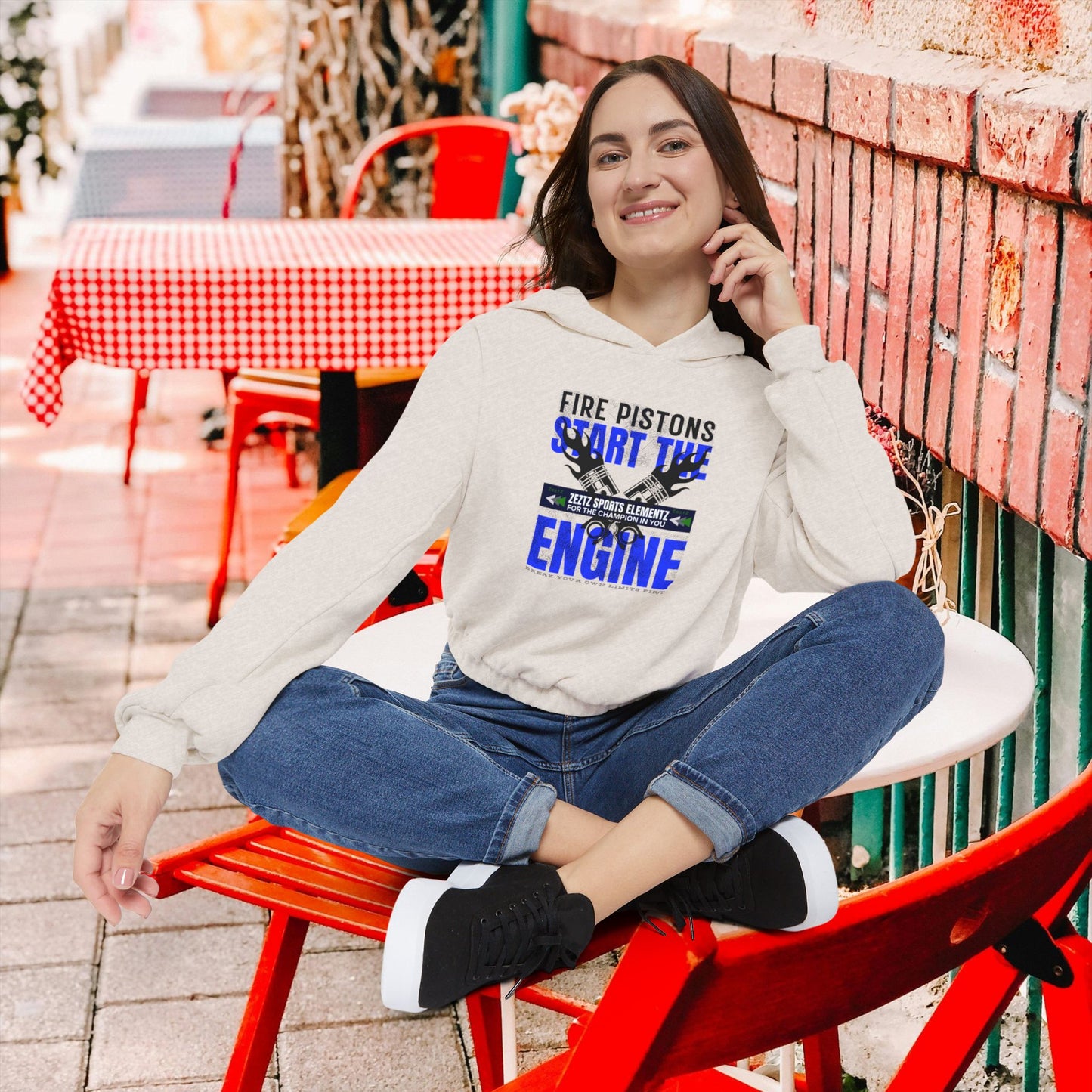 Women's Cinched Bottom Hoodie_ N3+ Series WCBH PT2WW001_ Limited Edition Effortlessly Combined Style & Comfort by WesternWaves: