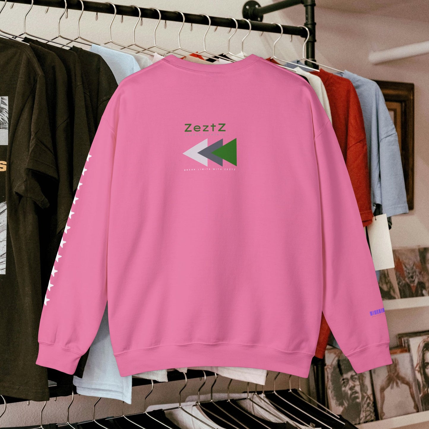 Unisex Heavy Blend™ Crewneck Sweatshirt_ N2+ Sports Series UHBCSS PT2WW009_ Limited Edition ‘Zeztz’ Brand Sports Elements by WesternWaves: