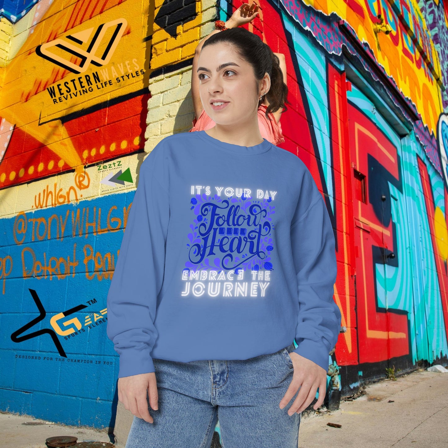 Unisex Garment-Dyed Sweatshirt_ N3+ Series UGDSS PT2WW002_ Limited Edition by WesternWaves_