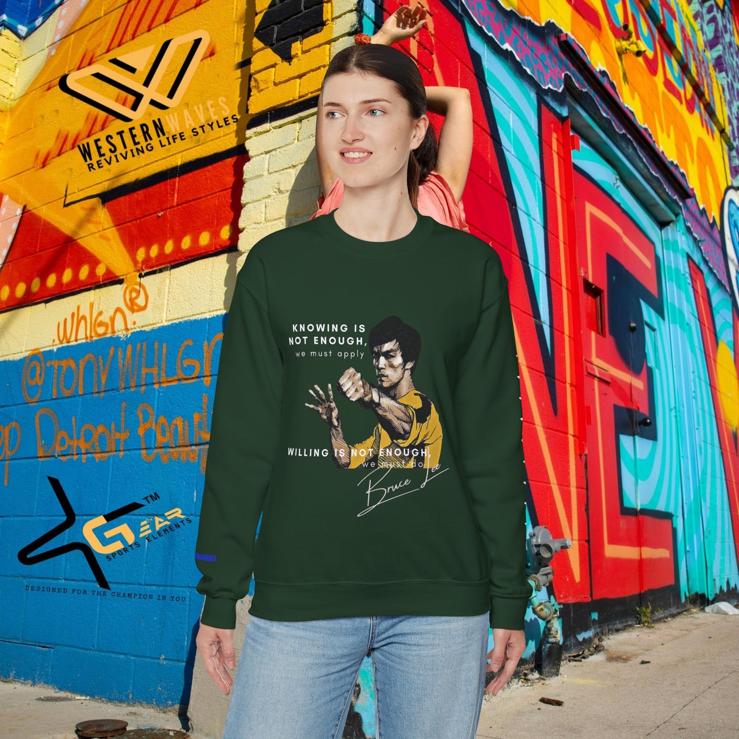 Unisex Heavy Blend™ Crewneck Sweatshirt_ N2+ Sports Series UHBCSS PT2WW009_ Limited Edition ‘Zeztz’ Brand Sports Elements by WesternWaves: