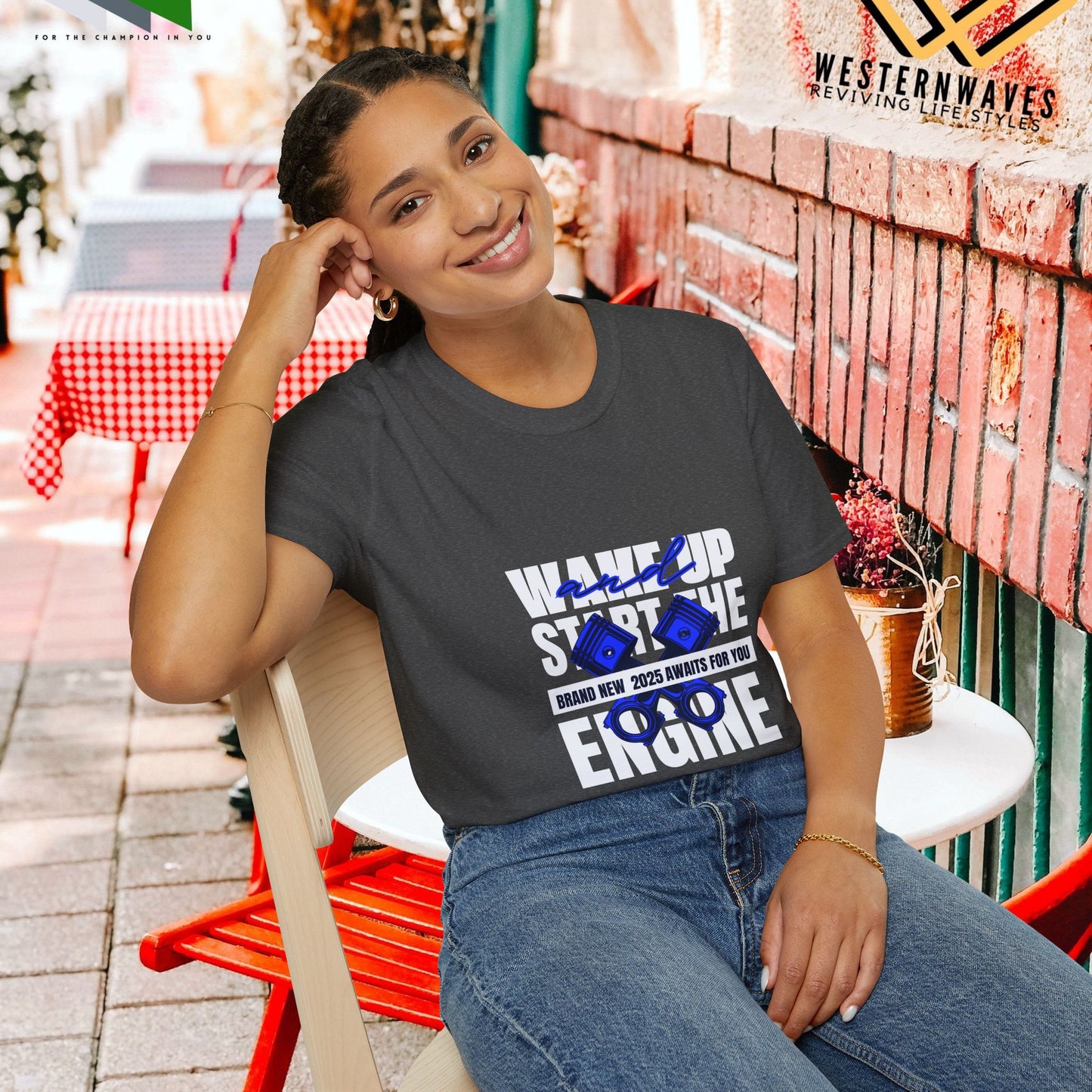 Unisex Softstyle T-Shirt_ N3+ Series USSTS FT2WW004_ Redefine Relaxation Limited Edition by WesternWaves: