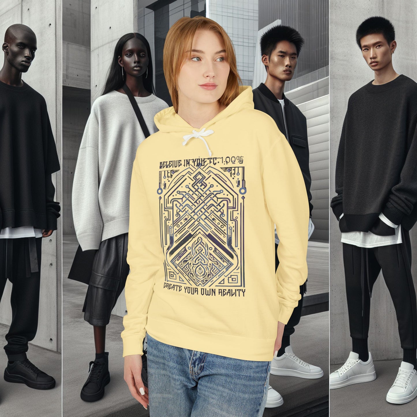Unisex Lightweight Hooded Sweatshirt_ Series UWD 0052_ Limited Edition Streetwear Classic by WesternWaves: