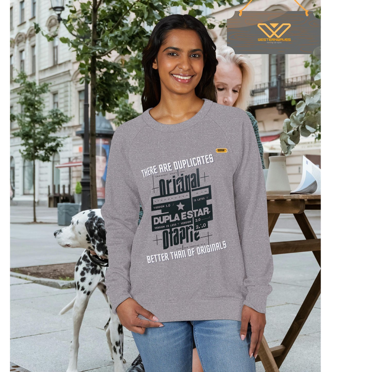 Unisex French Terry Raglan Crewneck_ 22 June 2025_ Limited Edition Casual Style by WesternWaves:
