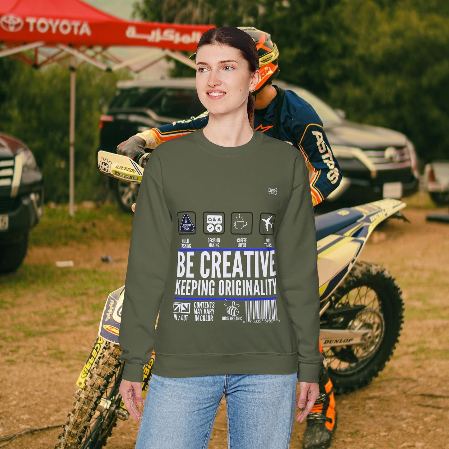 Unisex Heavy Blend™ Crewneck Sweatshirt_ N2 Sports Series UHBCSS PT2WW004_ Limited Edition 'DROPS' Brand Sweatshirt by WesternWaves: