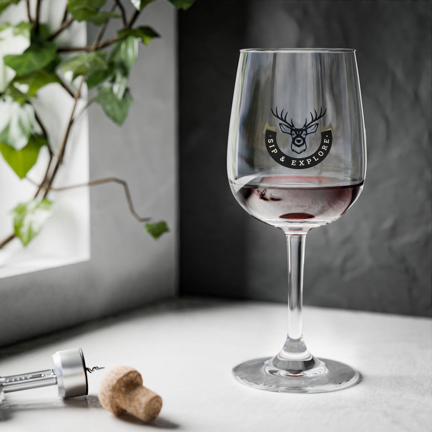 Wine Glass 12oz – N2+ Series WG12OZ PT2WW001_ Limited Edition Mood-Matching Personalized Wine Glass by WesternWaves: