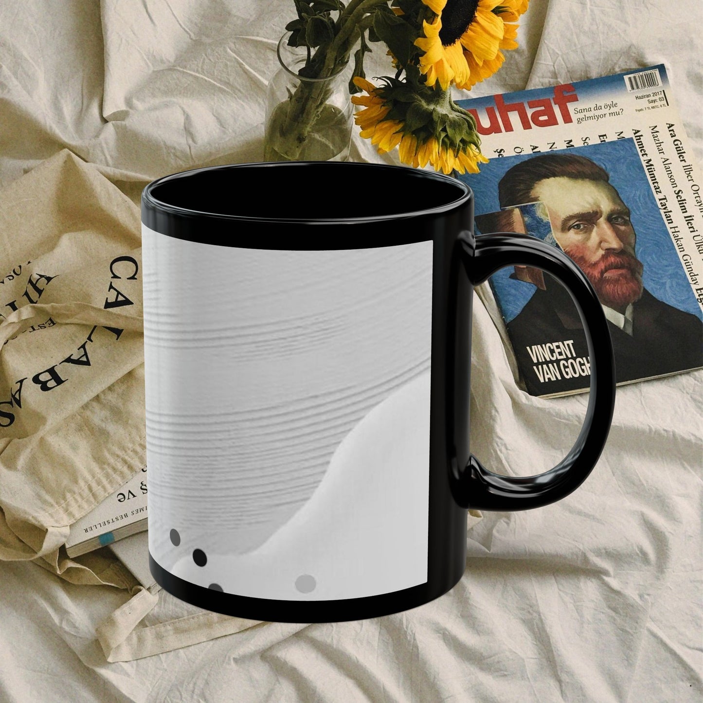 Black Mug (11oz, 15oz)_ N3+ Series CBM PT2WW005_ Limited Edition Black Ceramic Mug by WesternWaves