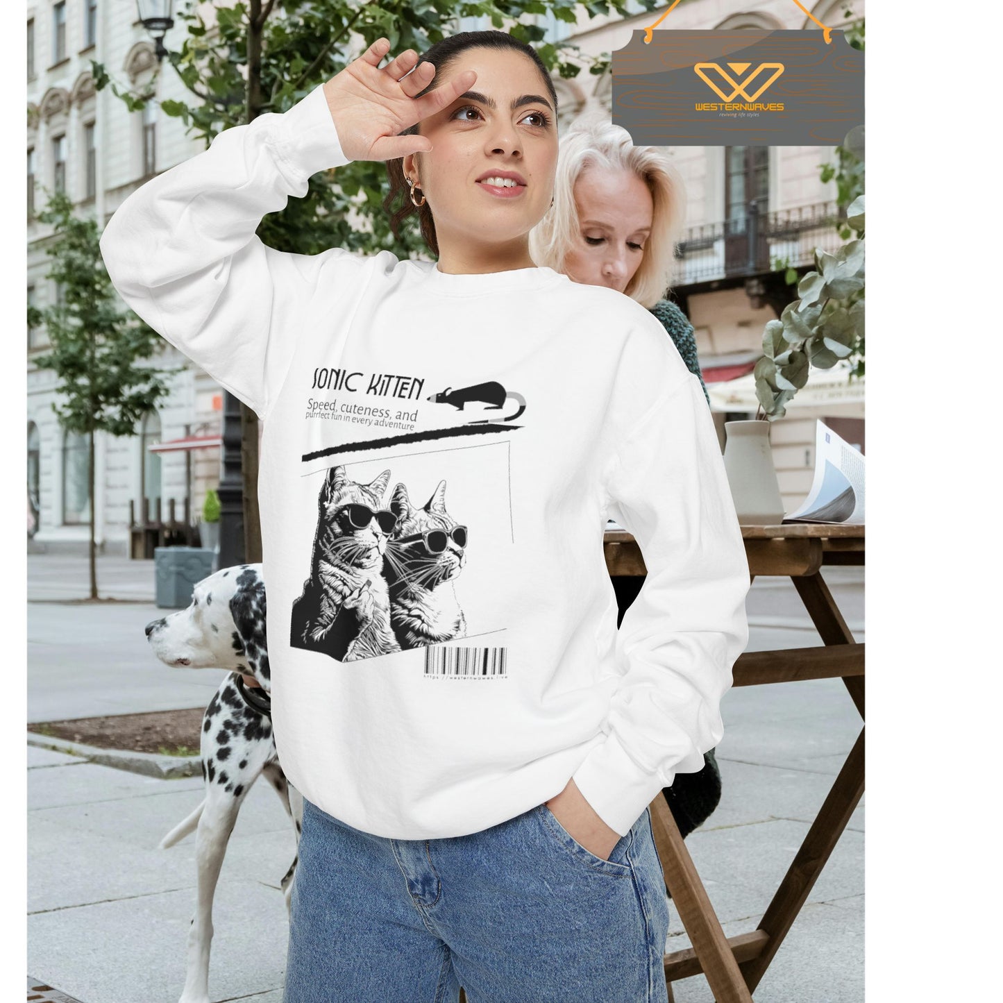 Unisex Garment-Dyed Sweatshirt_ N3+ Series SPW UGDSS PT2WW003_WesternWaves Limited Edition