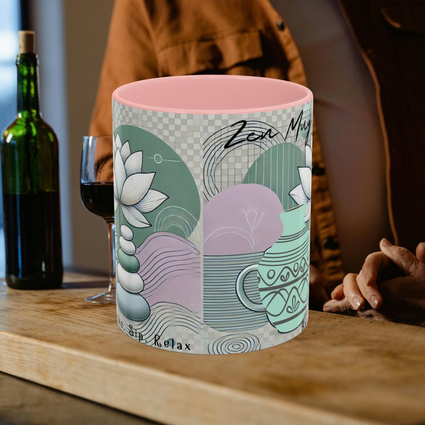 Accent Coffee Mug (11, 15oz) _ N3+ Series ACMUG PT2WW006_ Limited Edition Blend Style & Functionality by WesternWaves: