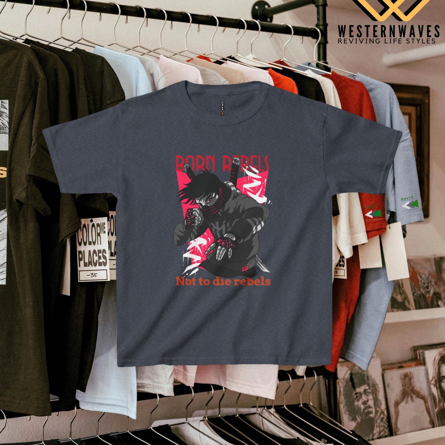 Kids Heavy Cotton™ Tee_ N3+ Series KHCT PT2WW004_ Limited Edition Durable Comfort for Every Adventure by WesternWaves: