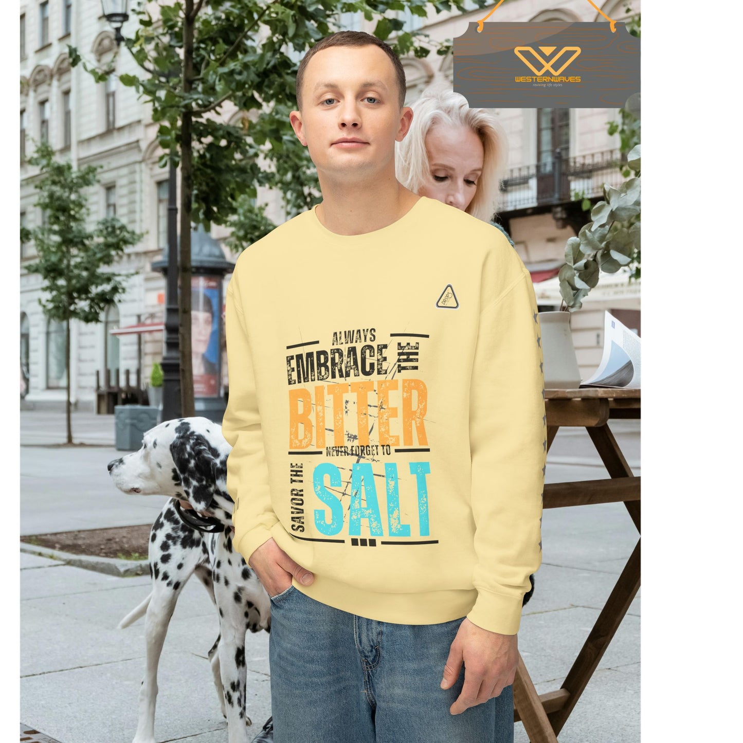 Unisex Lightweight Crewneck Sweatshirt_ N2 Series ULWCSS PT2WW005_Limited Edition Unparalleled Quality by WesternWaves: