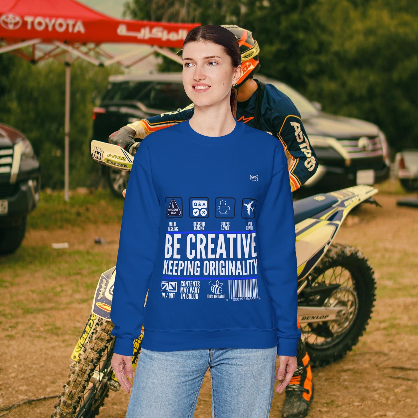 Unisex Heavy Blend™ Crewneck Sweatshirt_ N2 Sports Series UHBCSS PT2WW004_ Limited Edition 'DROPS' Brand Sweatshirt by WesternWaves: