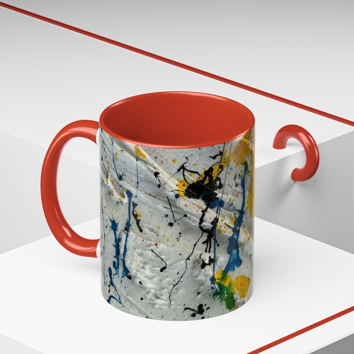Accent Coffee Mug 11oz_ NSeries ACM11OZ PT2WW015_ Vibrant Limited Edition Design by WesternWawes