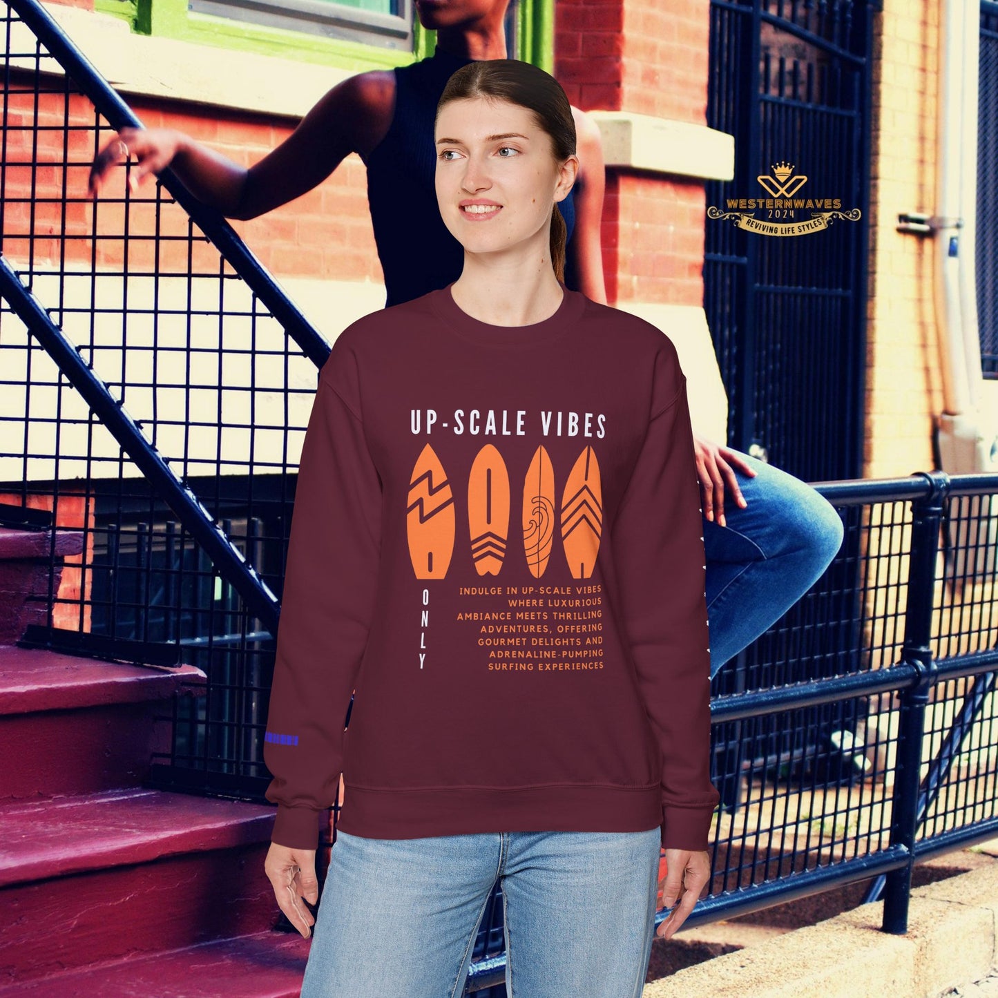 Unisex Heavy Blend™ Crewneck Sweatshirt_ N3+ Series UHBCSS PT2WW009_ Limited Edition Pure Luxury by WesternWaves: