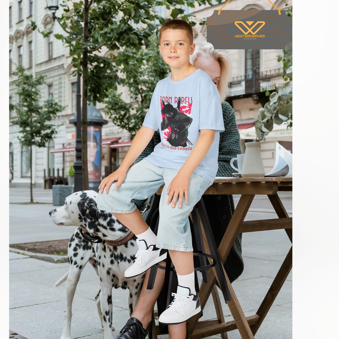 Kids Heavy Cotton™ Tee_ N3+ Series KHCT PT2WW004_ Limited Edition Durable Comfort for Every Adventure by WesternWaves: