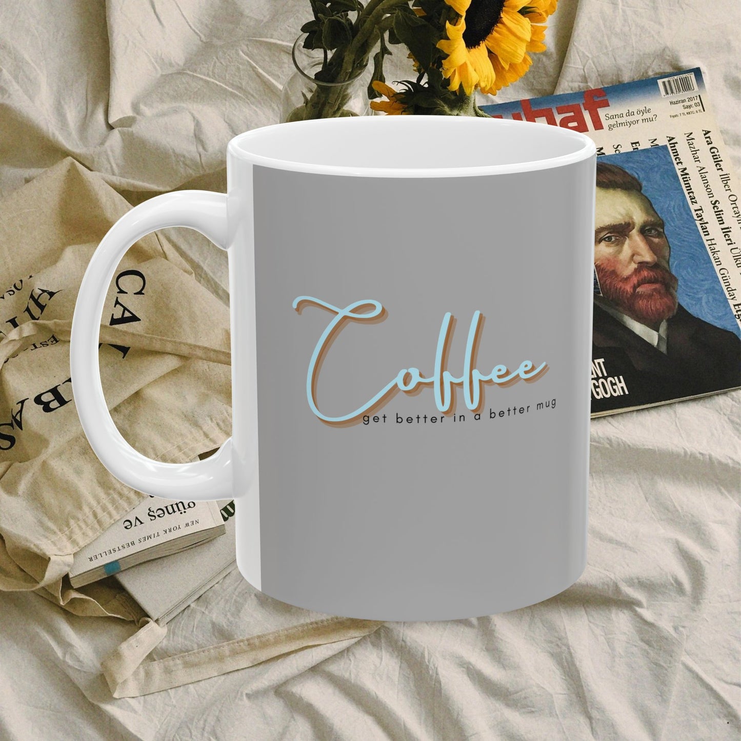 Ceramic Mug, (11oz, 15oz) _ N2+ Series CM11&15OZ PT2WP009_ Customizable Limited Edition Luxury to Your Daily Routine by WesternWaves: