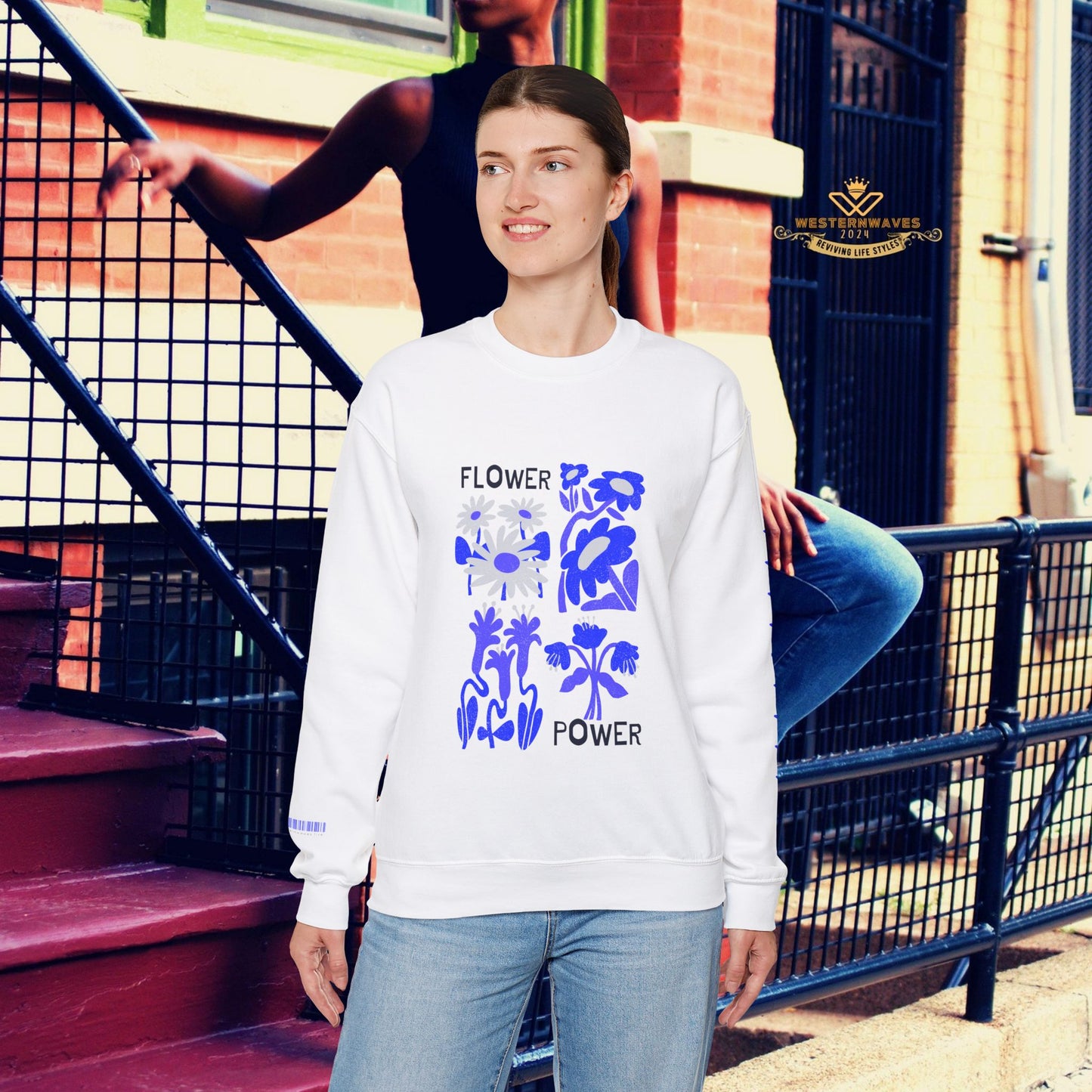 Unisex Heavy Blend™ Crewneck Sweatshirt_ N3+ Series UHBCSS PT2WW030_ Limited Edition Pure Luxury By WesternWaves: