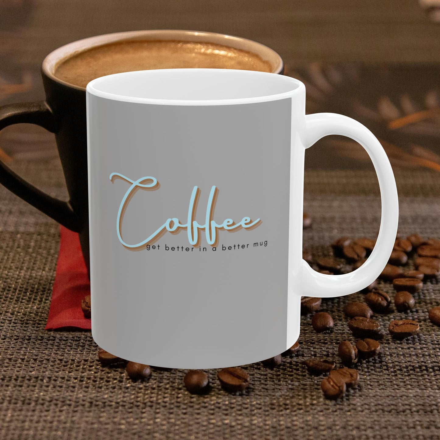 Ceramic Mug, (11oz, 15oz) _ N2+ Series CM11&15OZ PT2WP009_ Customizable Limited Edition Luxury to Your Daily Routine by WesternWaves: