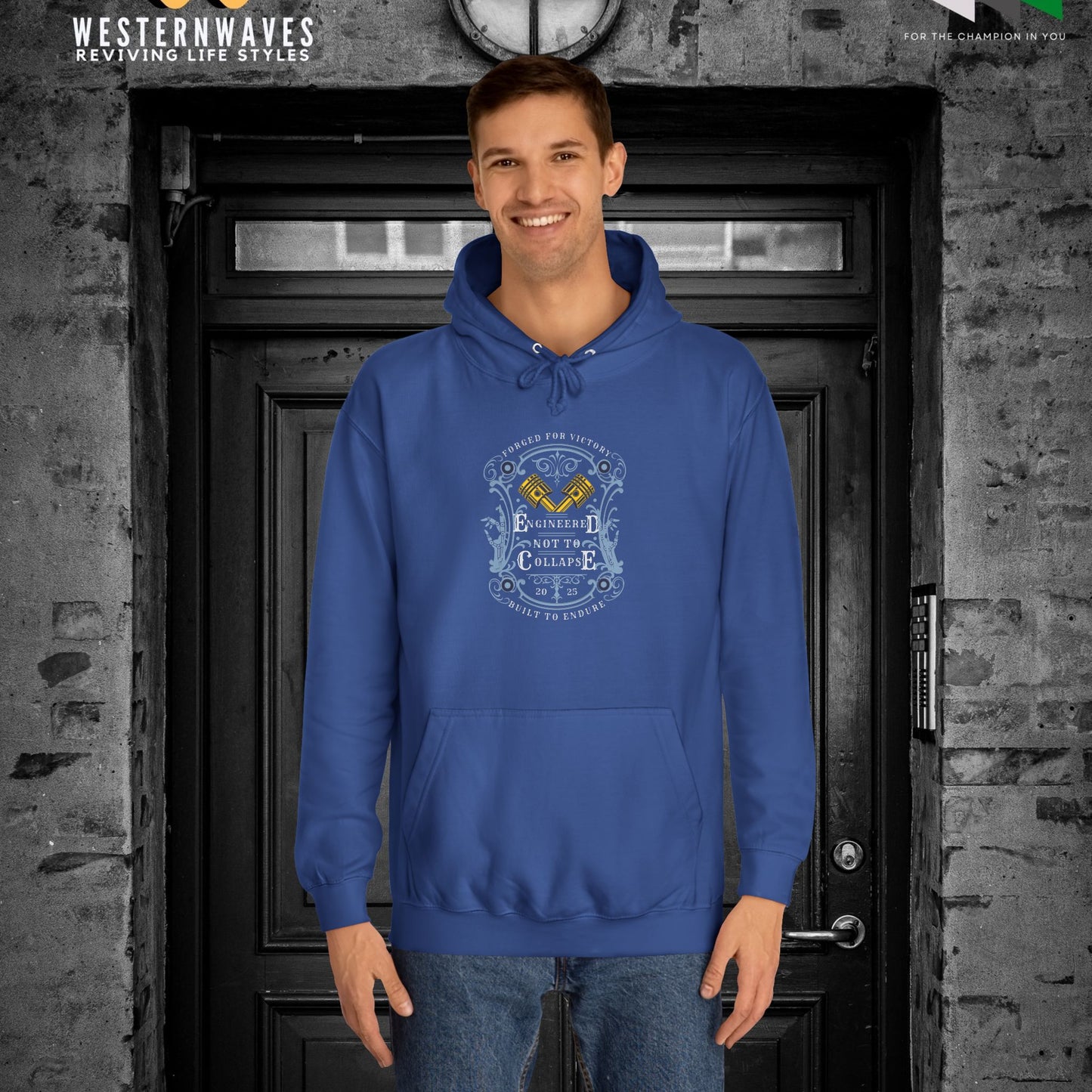 Unisex College Hoodie_ N3+ Series SCH PT2WW004_ Limited Edition Timeless Unisex Design by WesternWaves:
