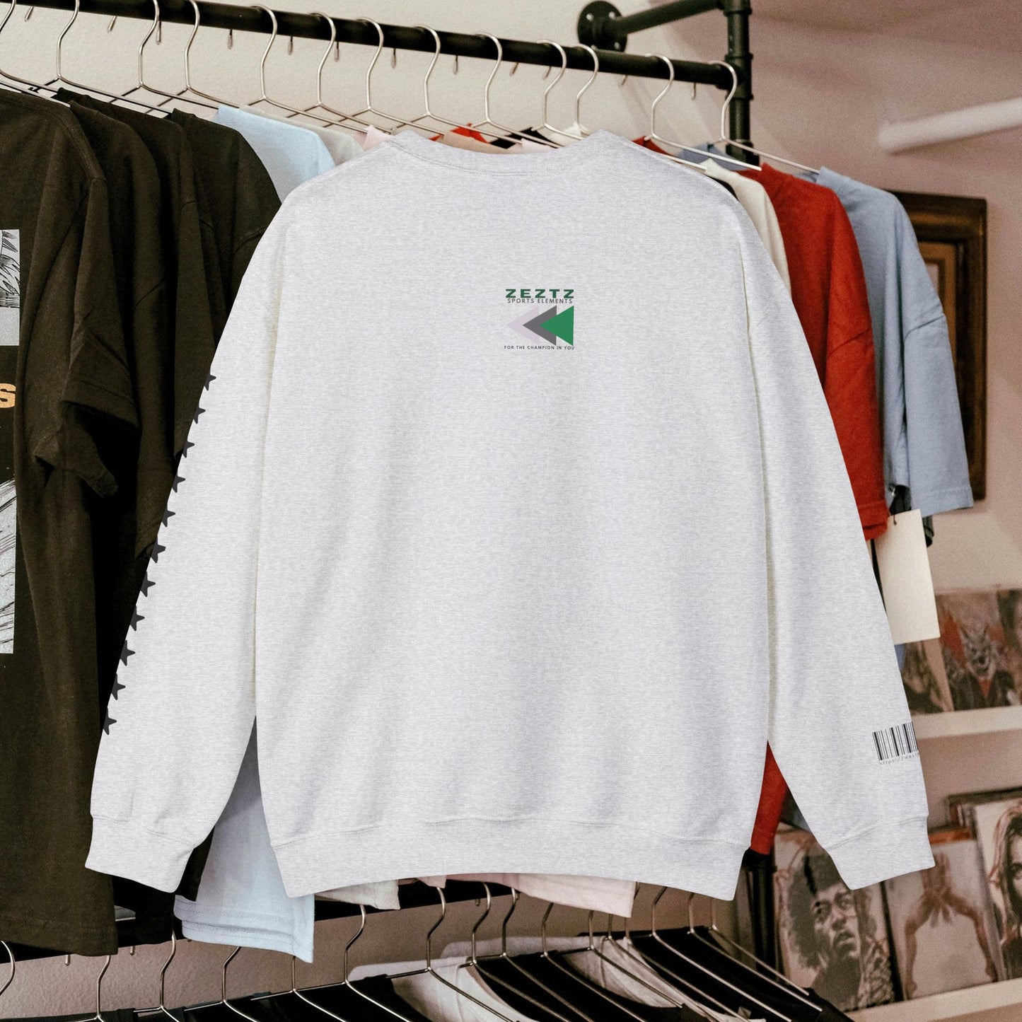 Unisex Heavy Blend™ Crewneck Sweatshirt_ N2 Sports Series UHBCSS PT2WW010_ Limited Edition ‘Zeztz’ Brand Sports Elements by WesternWaves: