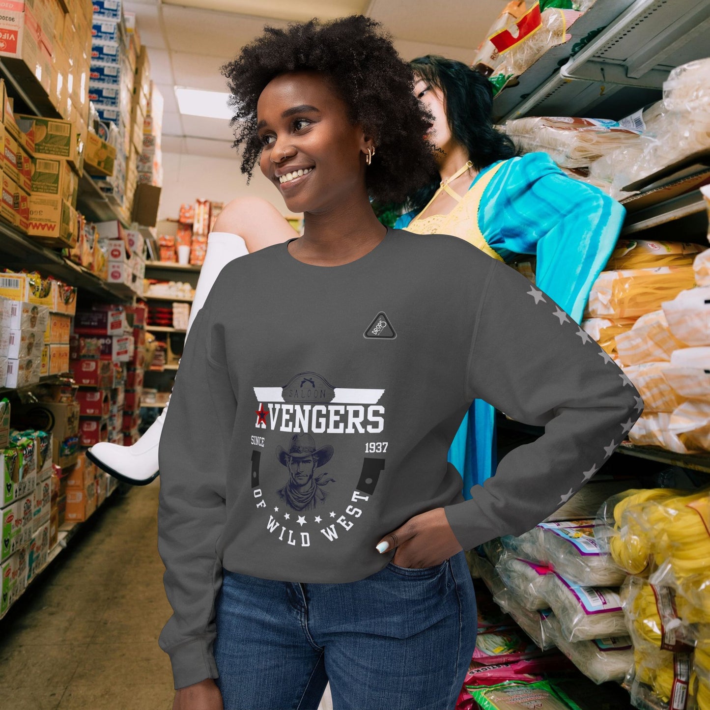 Unisex Lightweight Sweatshirt_ N7* Series USLWSS PT2WW002_ Limited Edition by WesternWaves:
