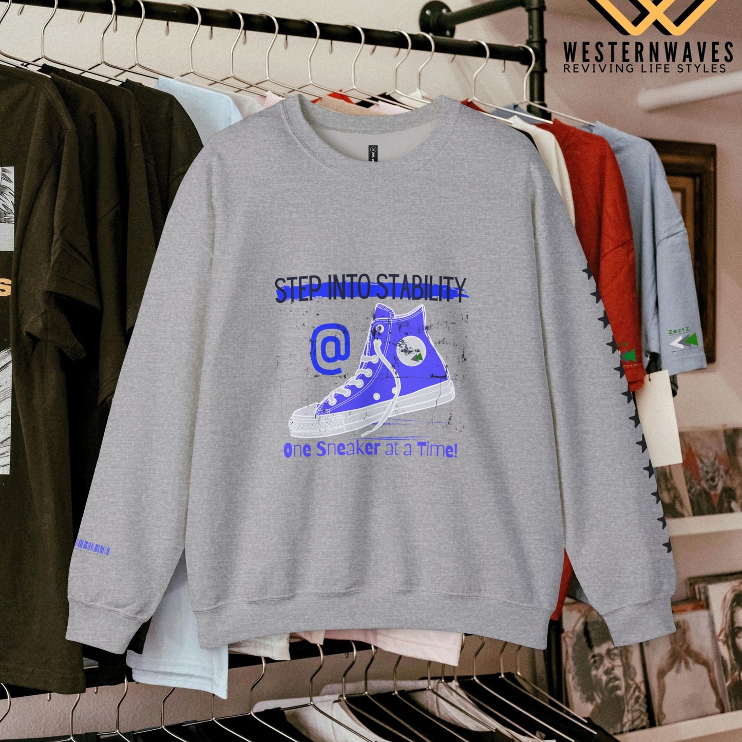 Unisex Heavy Blend™ Crewneck Sweatshirt_ N3+ Series UHBCSS PT2WW031_ Limited Edition Pure Luxury By WesternWaves: