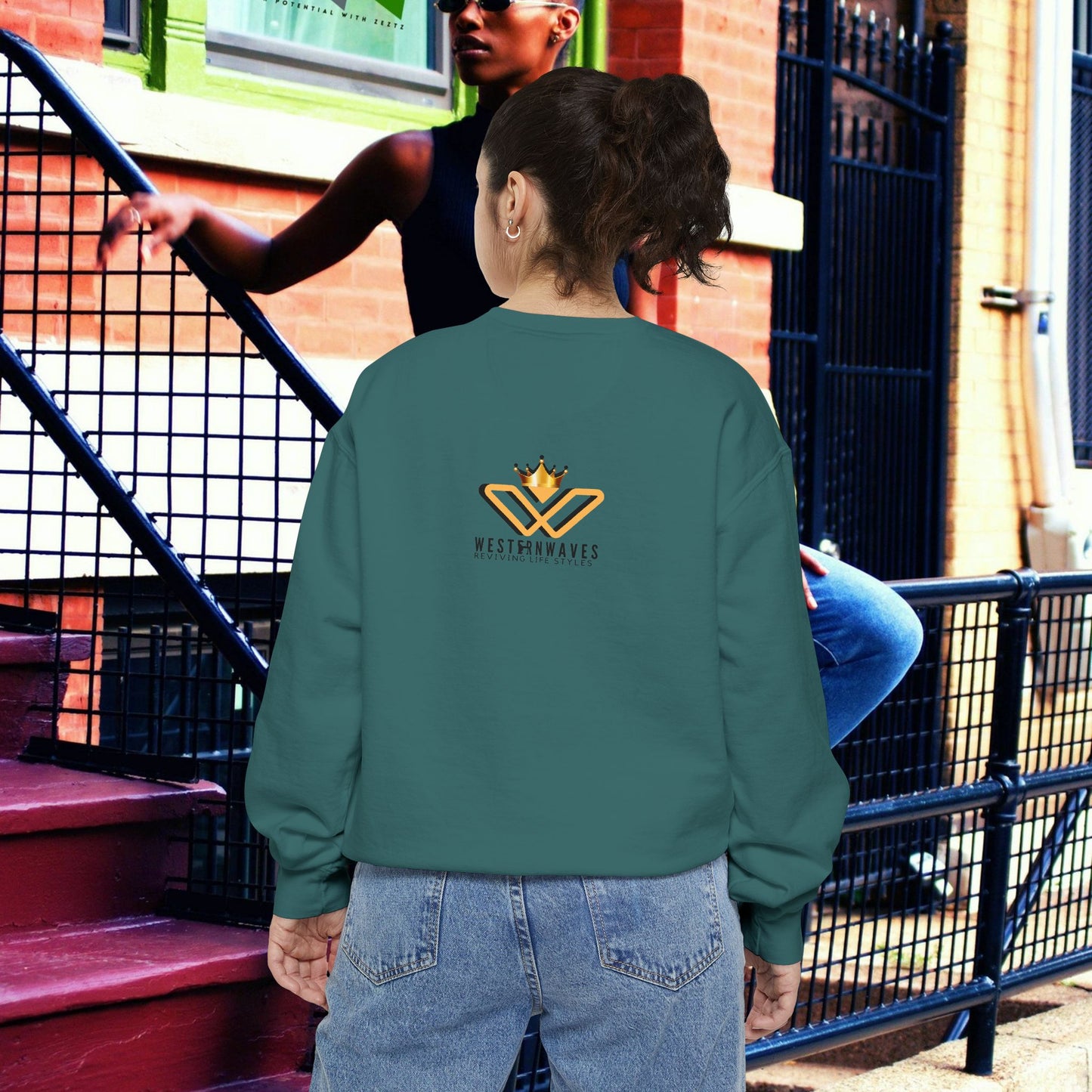 Unisex Garment-Dyed Sweatshirt_ N3+ Series UGDSS PT2WW004_ WesternWaves Limited Edition:
