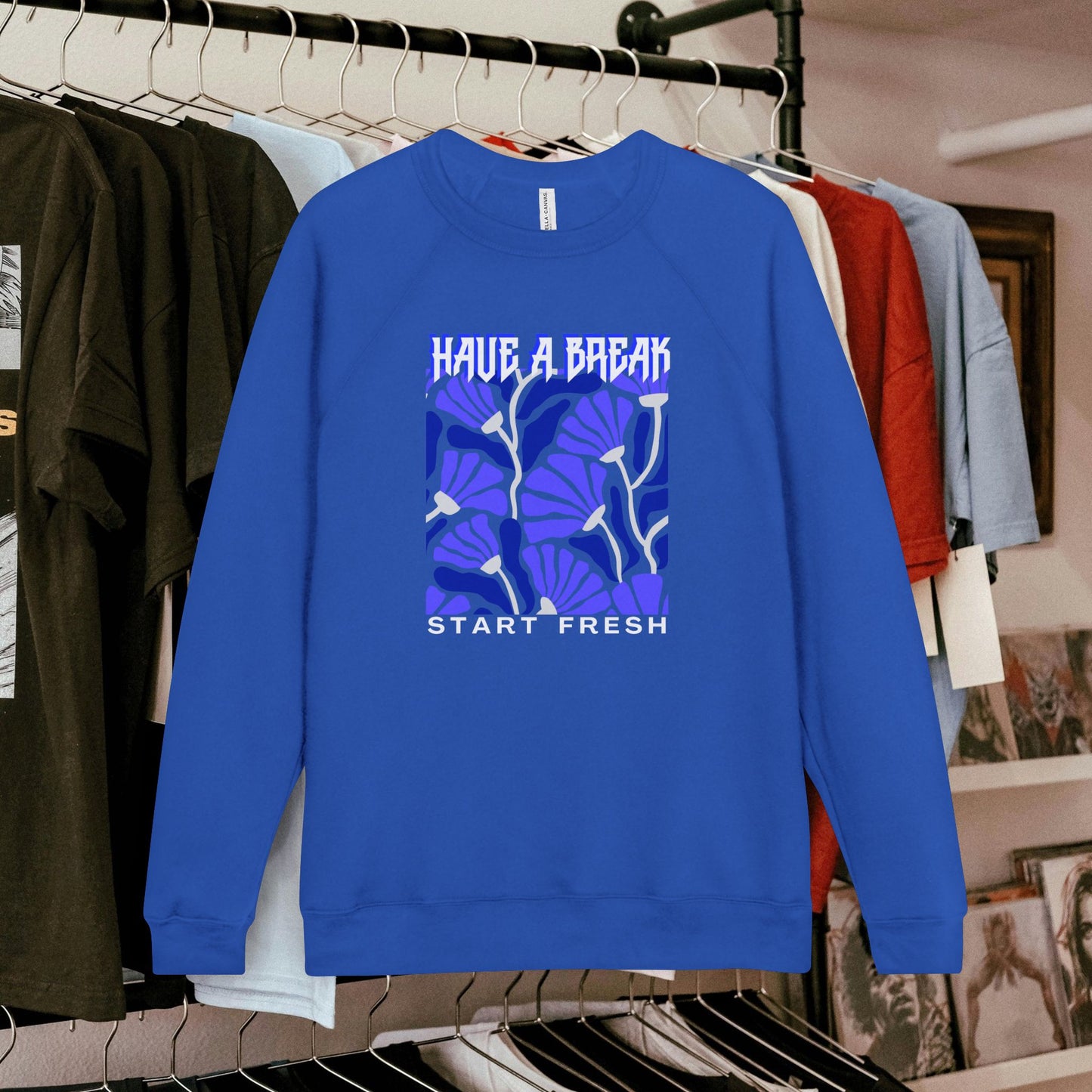 Unisex Sponge Fleece Raglan Sweatshirt_ Series UWD 062_ Limited Edition Cozy Fashion Streewear by WesternWaves: